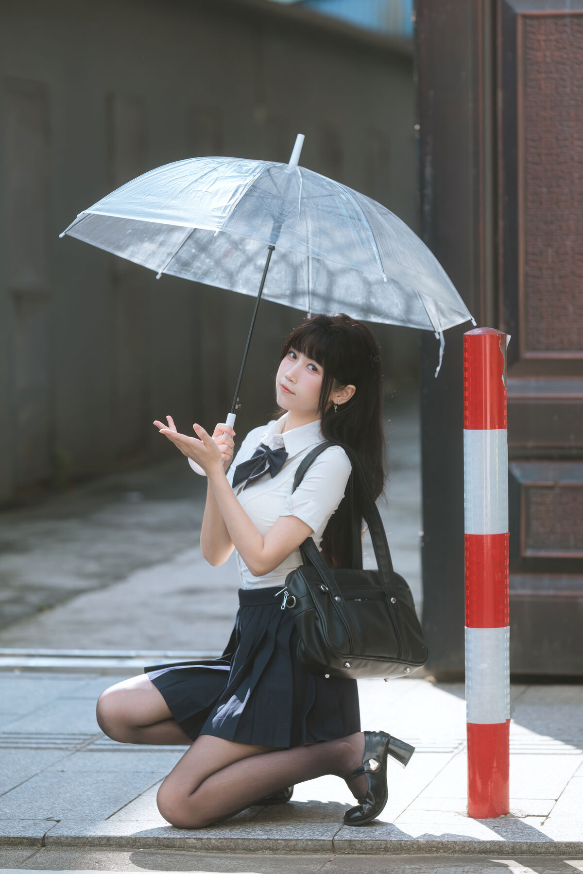 Coser@不呆猫 – JK学妹户外 (60P)