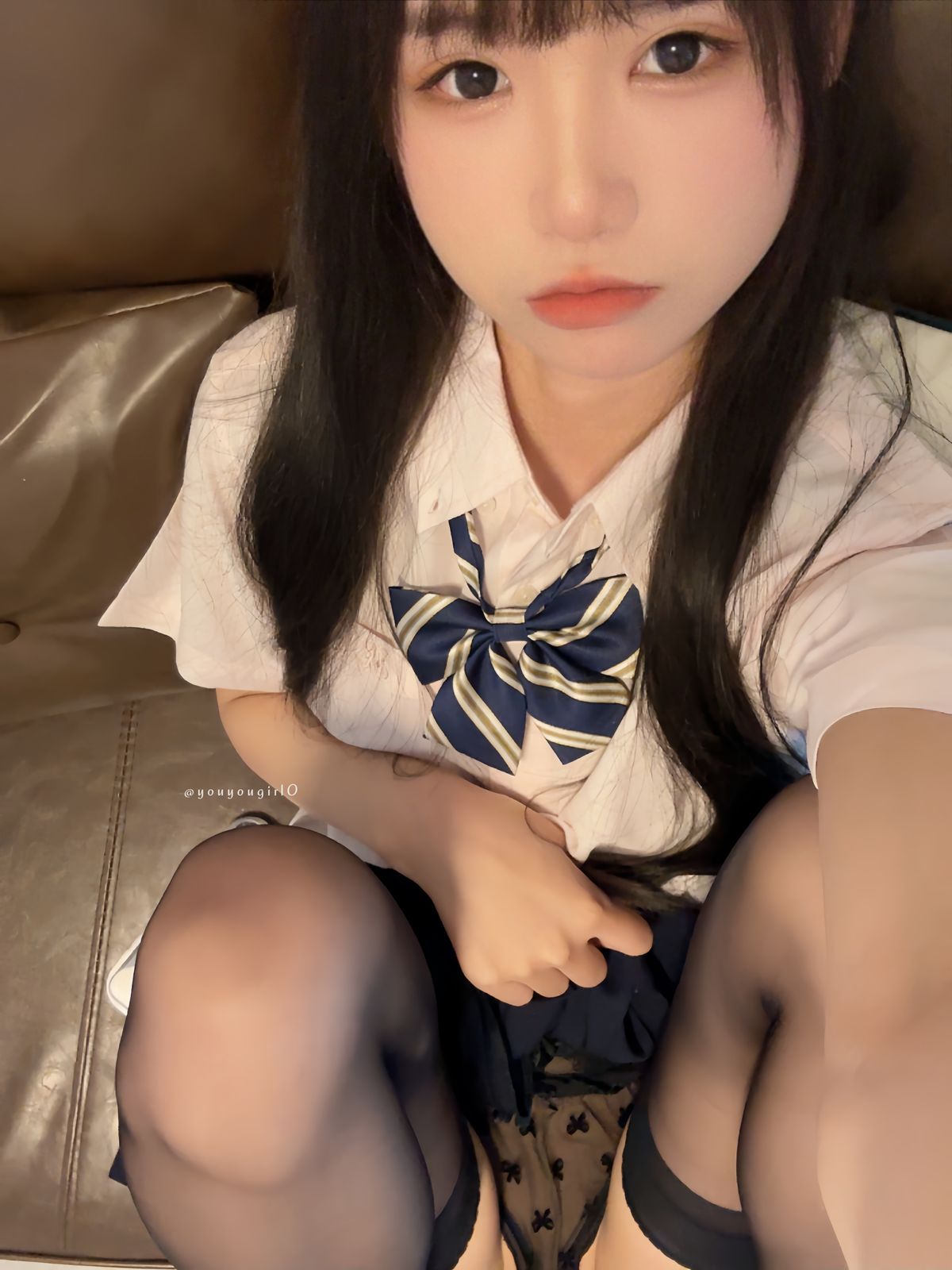 Coser@neko酱 – 黑丝吊带袜 (75P)