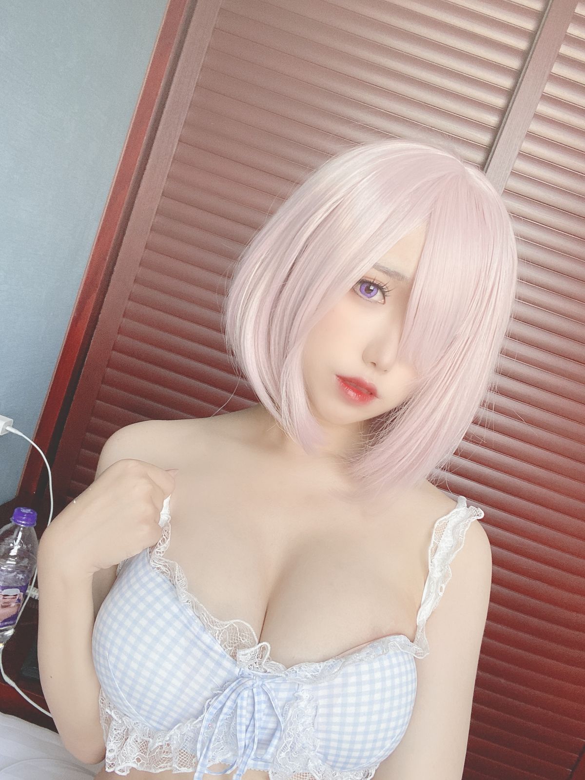 Coser@芋圆侑子 – 蓝格子小清新 (23P)