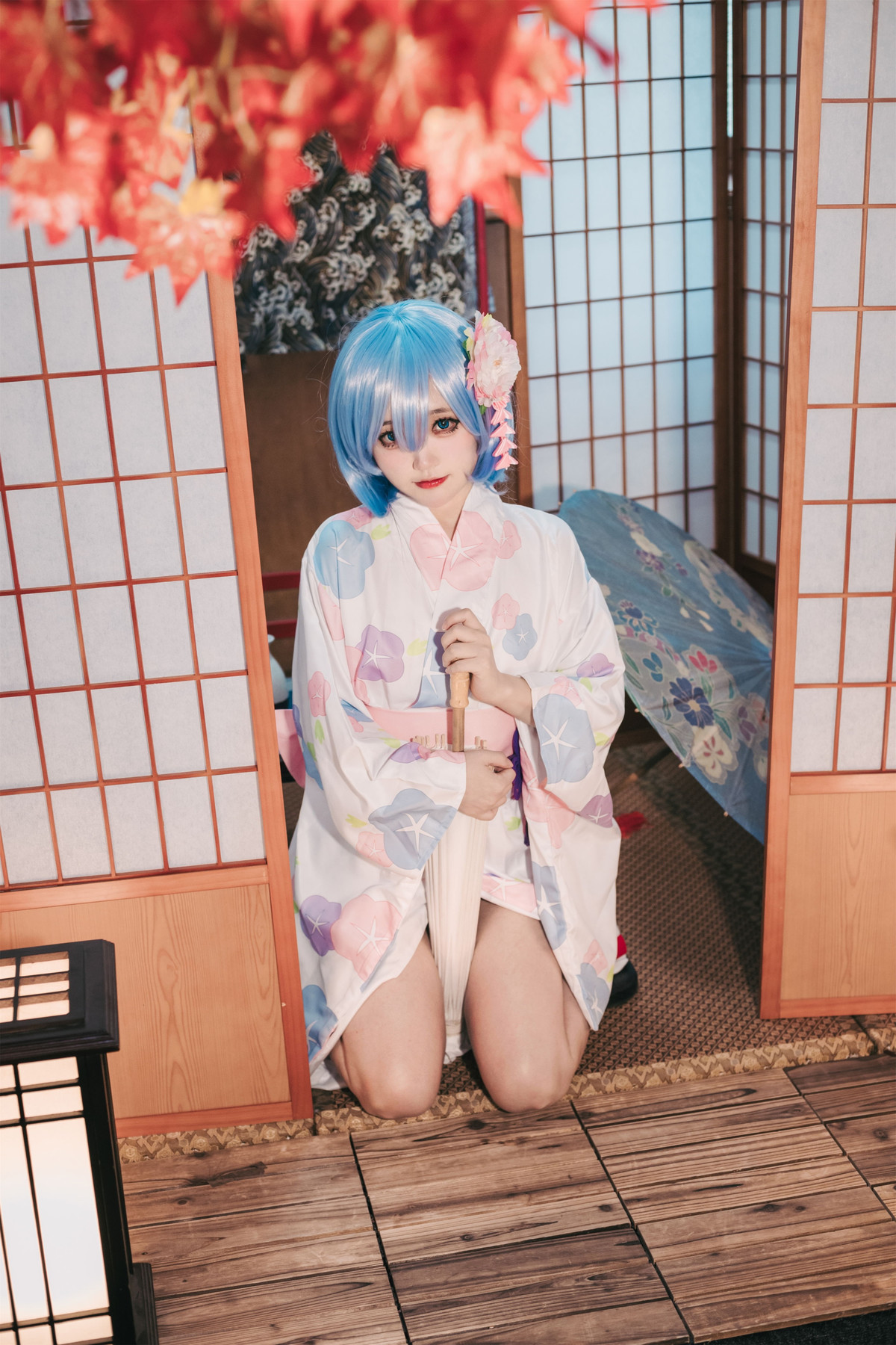 Cosplay 神沢永莉 蕾姆和风 Rem (レム)(48P)