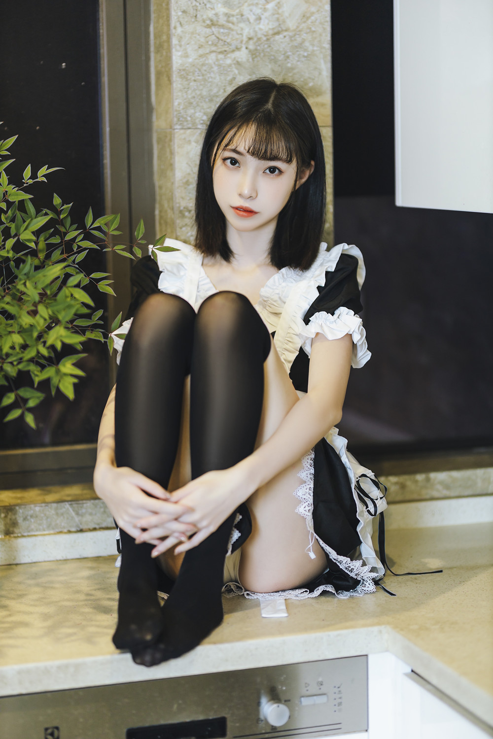 Cosplay 许岚LAN – 短裙女仆