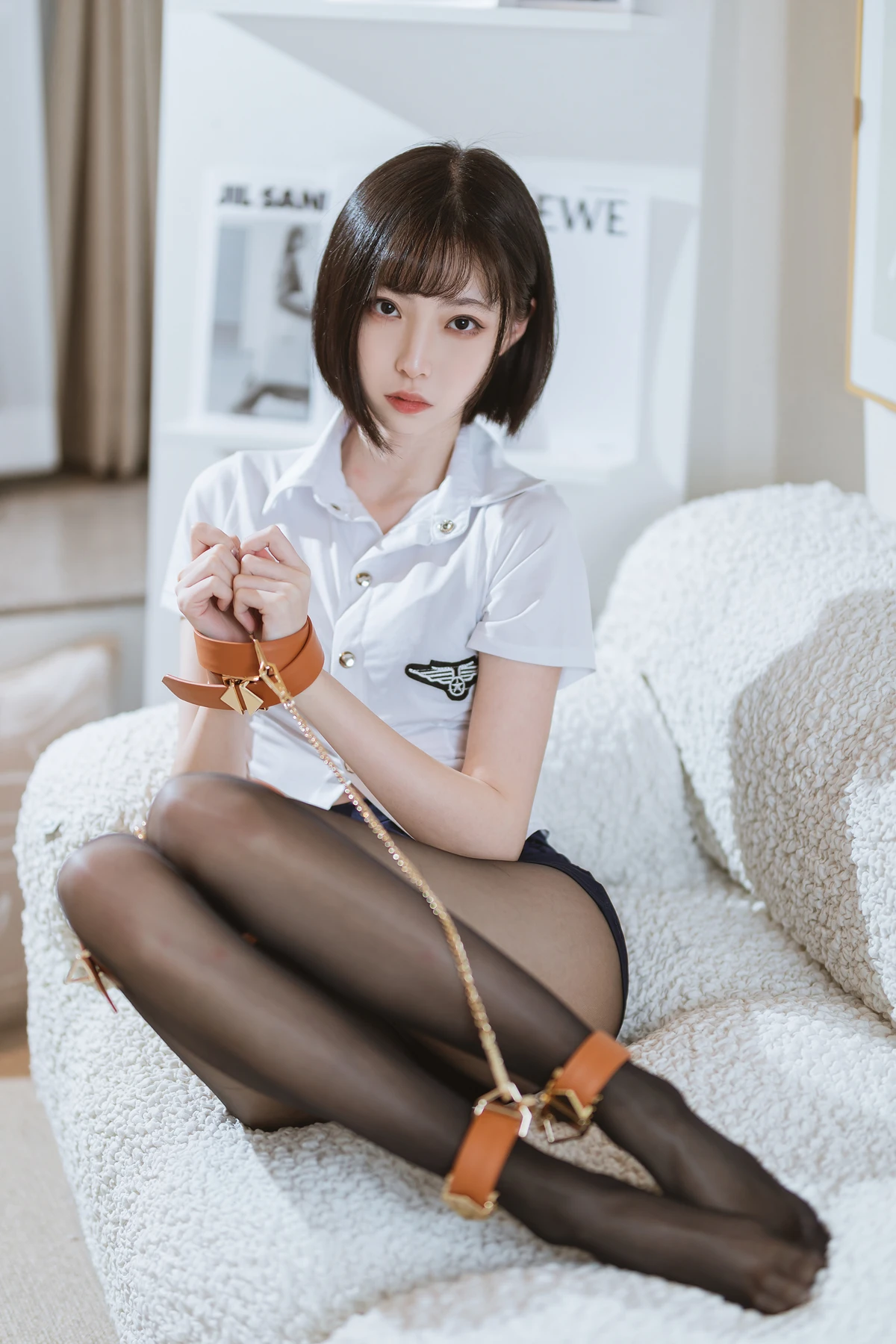 Cosplay 许岚LAN – 束缚黑色丝袜