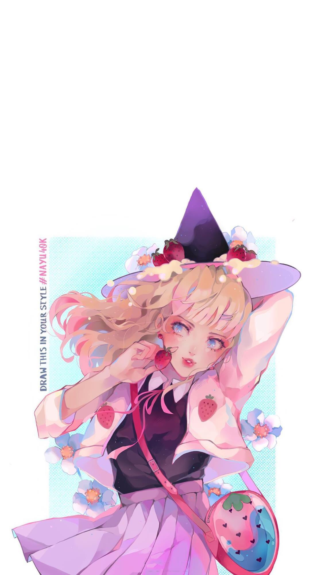 二次元唯美女生插画