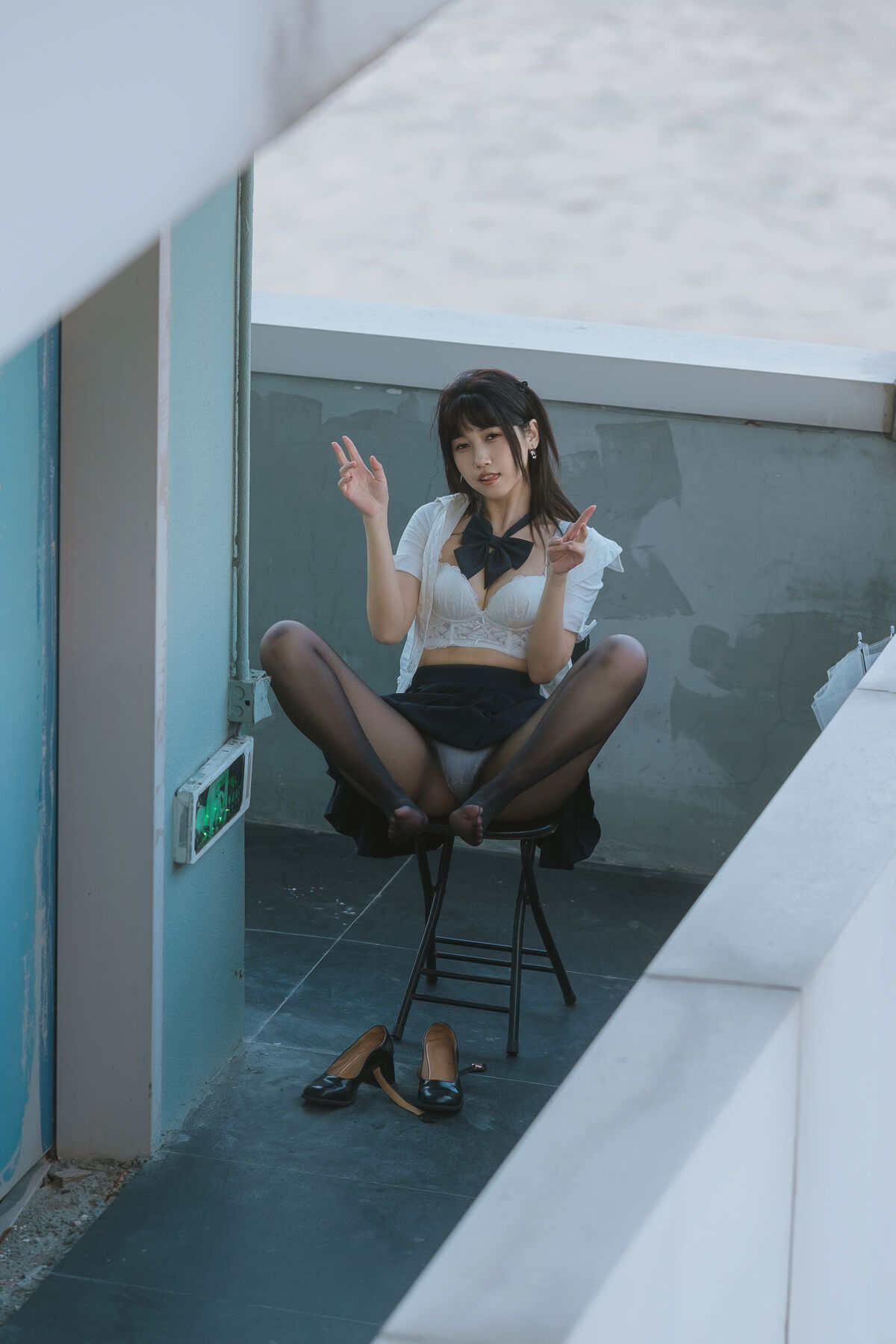Coser@不呆猫 – JK学妹户外 (60P)