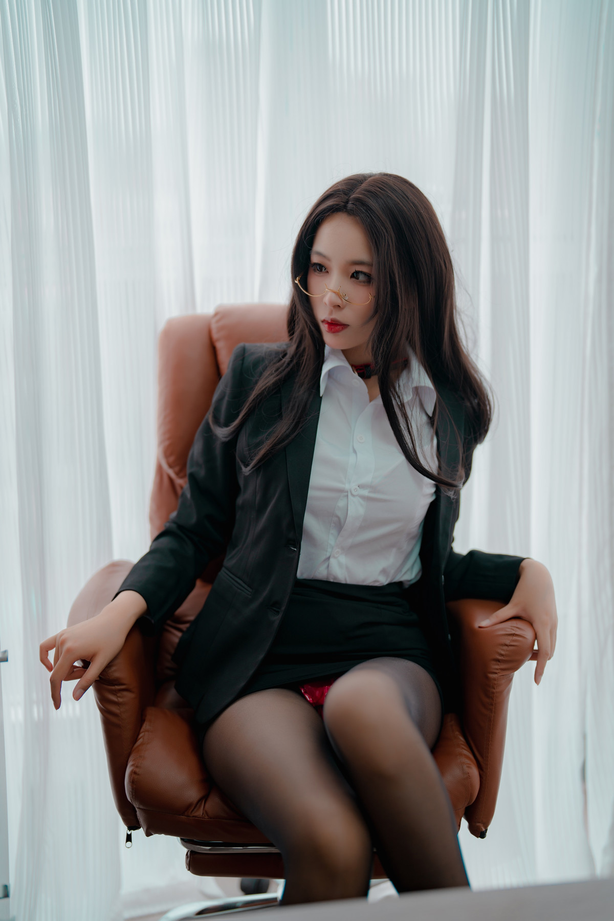 Cosplay 轩萧学姐 女社长 Set.01(45P)