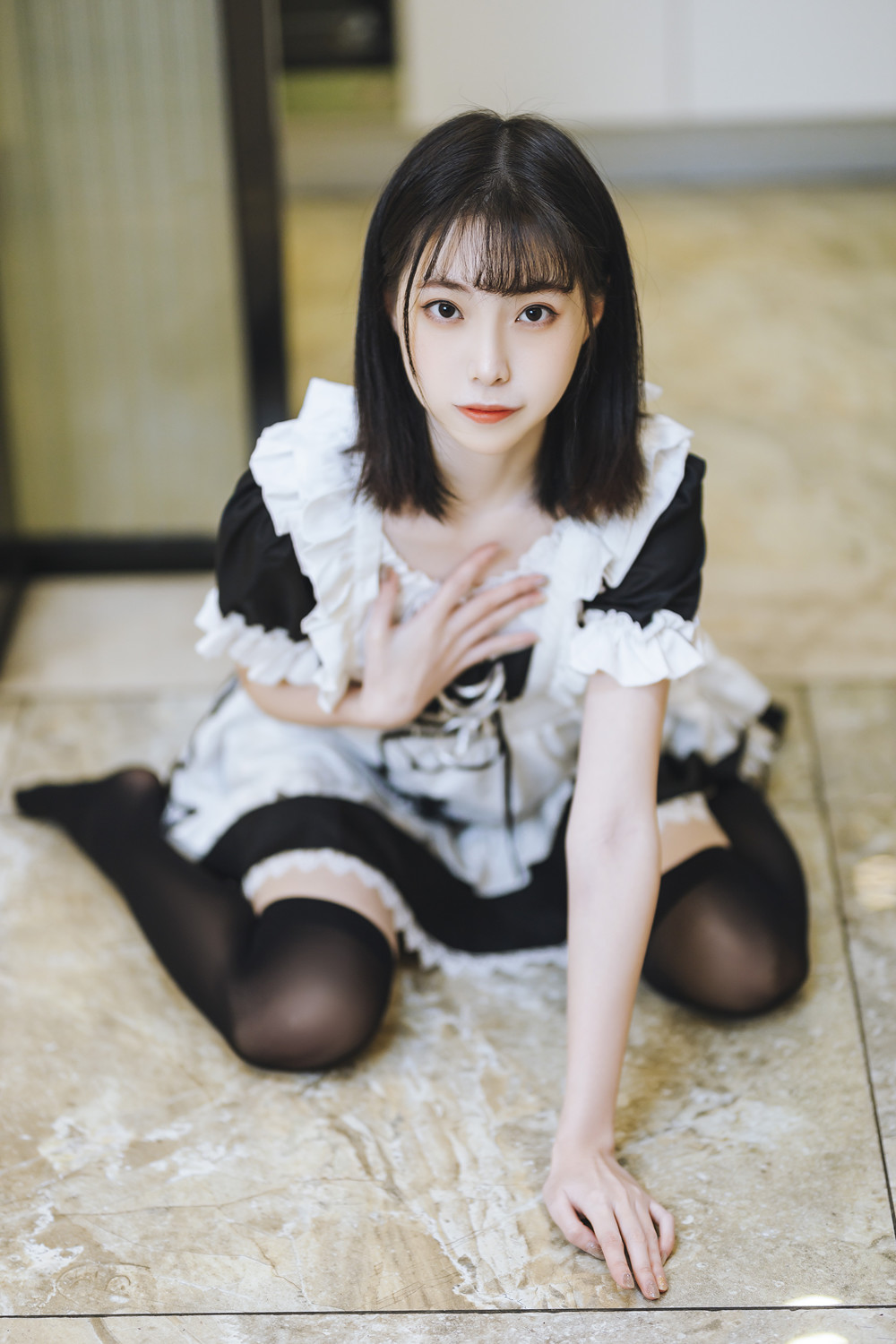 Cosplay 许岚LAN – 短裙女佣