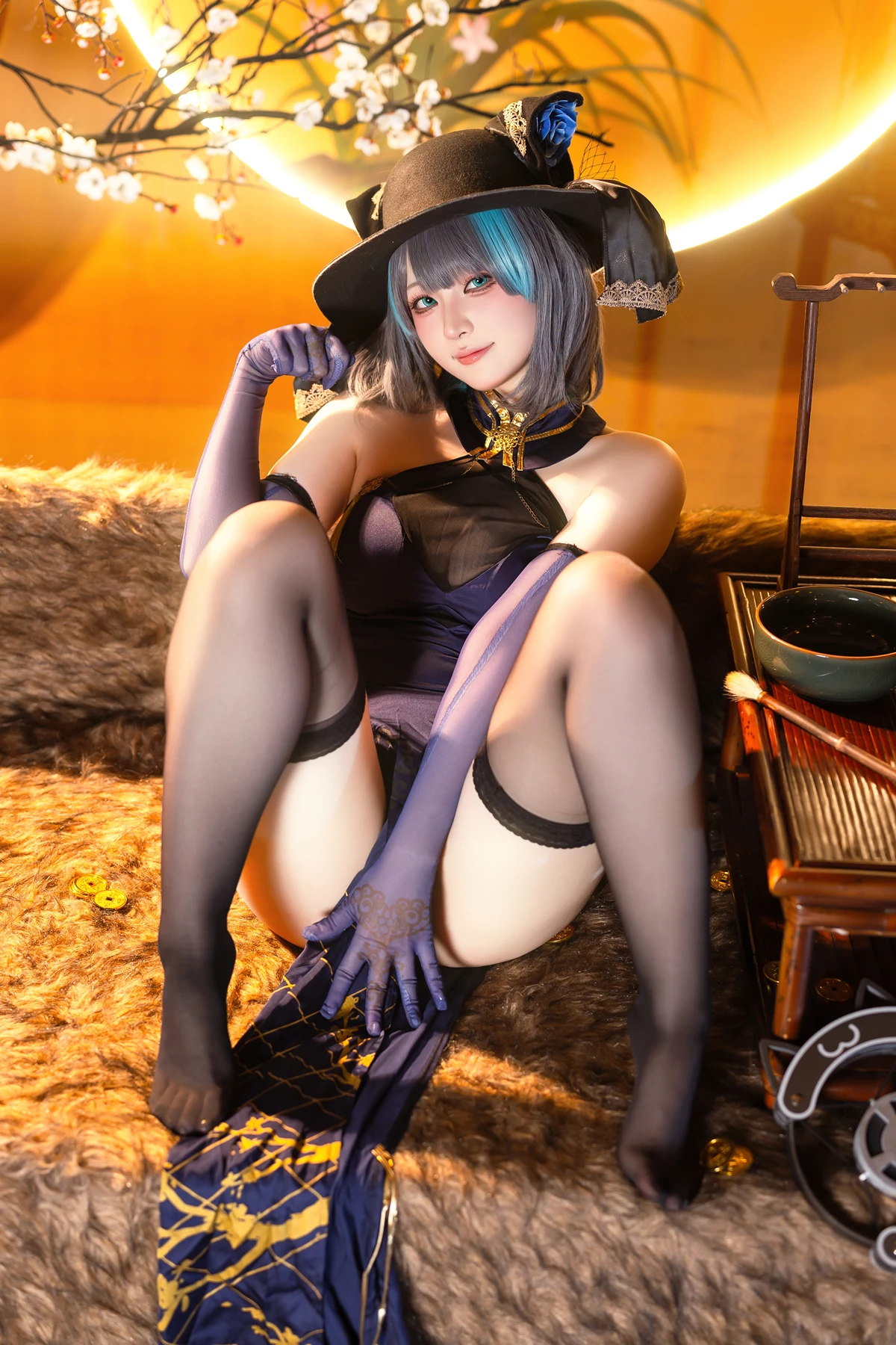 Cosplay 屿鱼 – 金装猫猫头