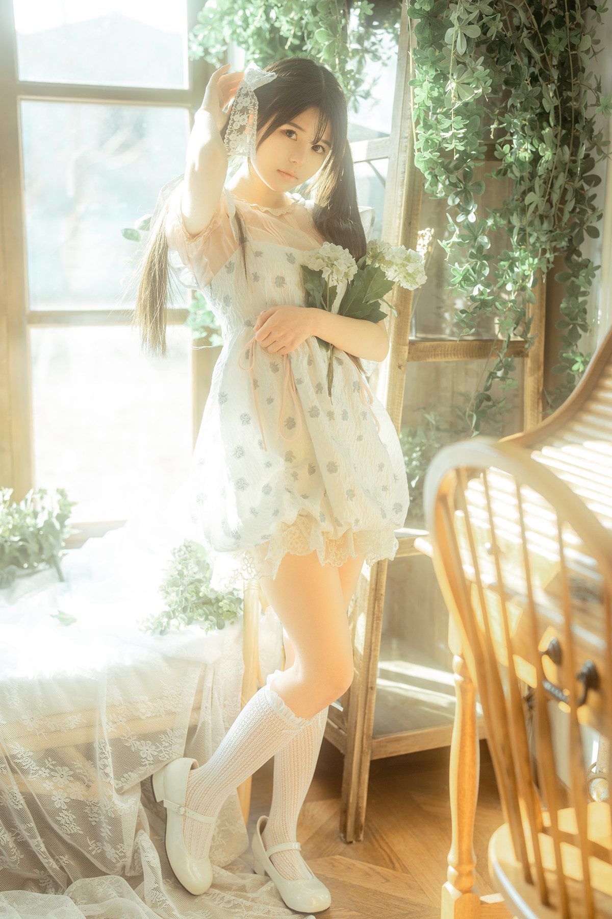 Cosplay Rua阮阮 花房 小裙子(54P)