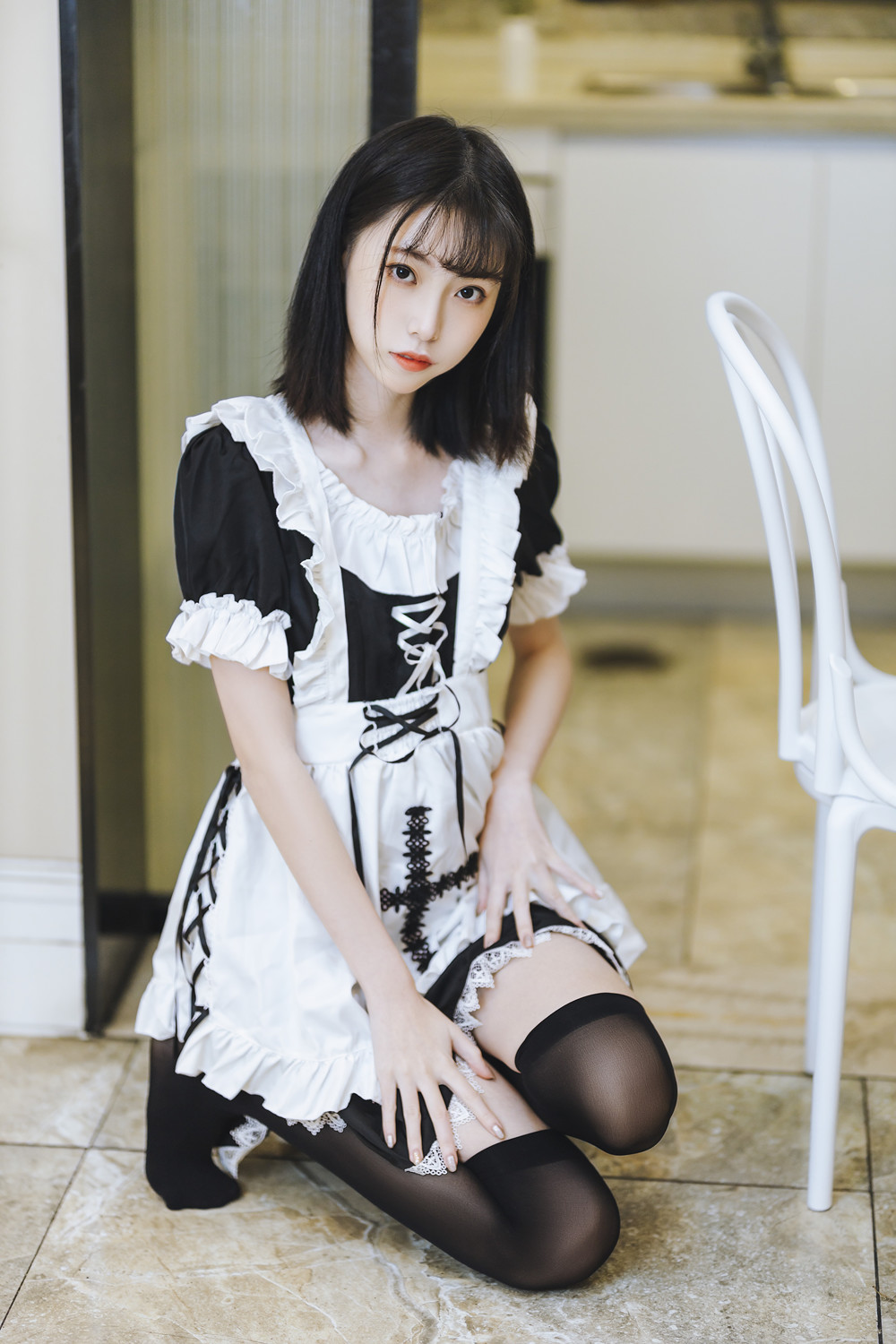 Cosplay 许岚LAN – 短裙女佣(41P)