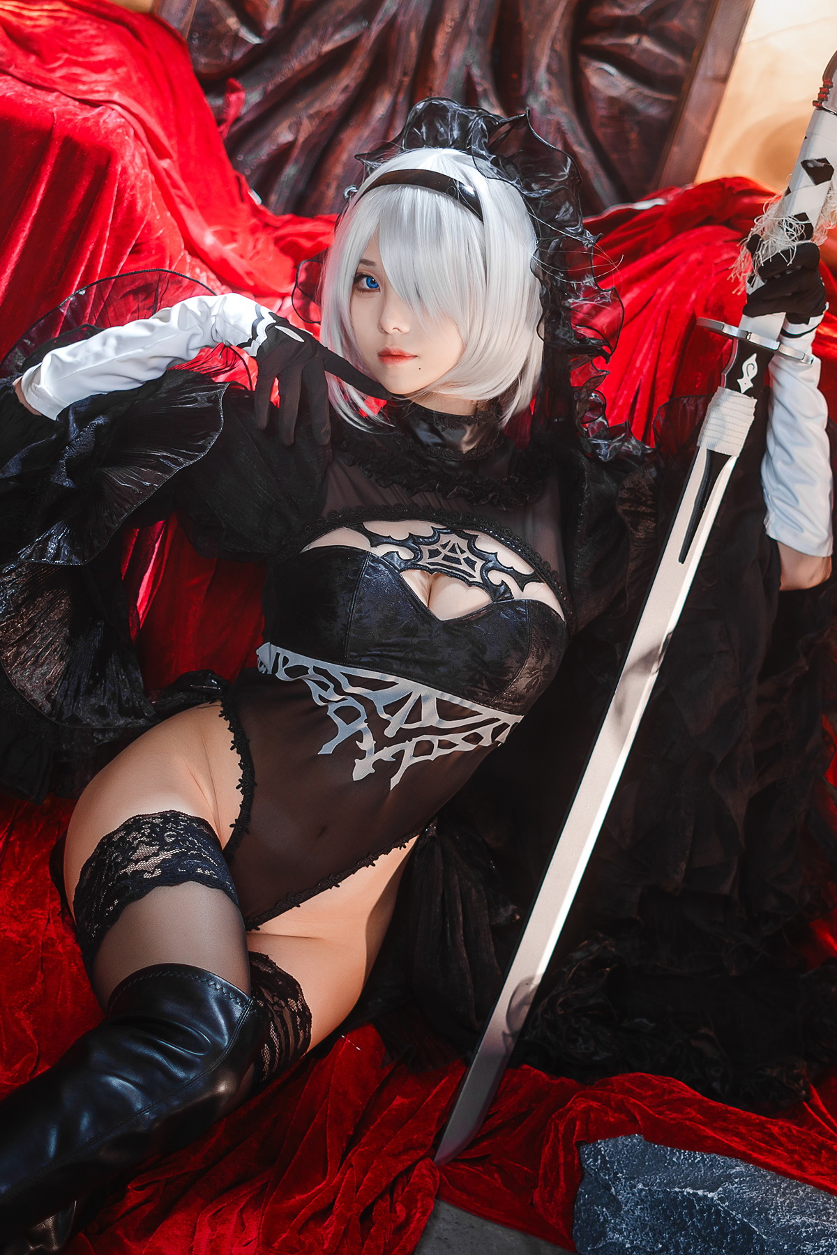 Cosplay 蜜汁猫裘Mizhimaoqiu 2B Nier:Automata Set.01(50P)