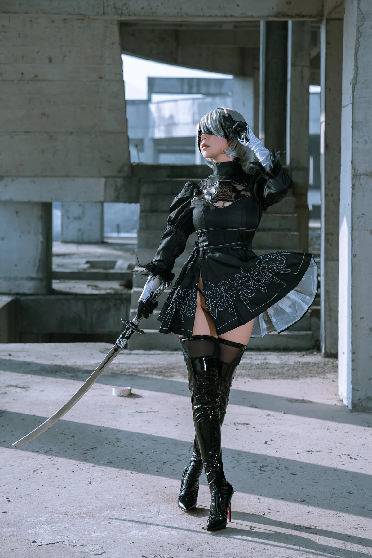 Cosplay 云溪溪Yunx1x1 & 奶桃 – 2B本 YoRHa No.2 Type B 下 Set.04(61P)