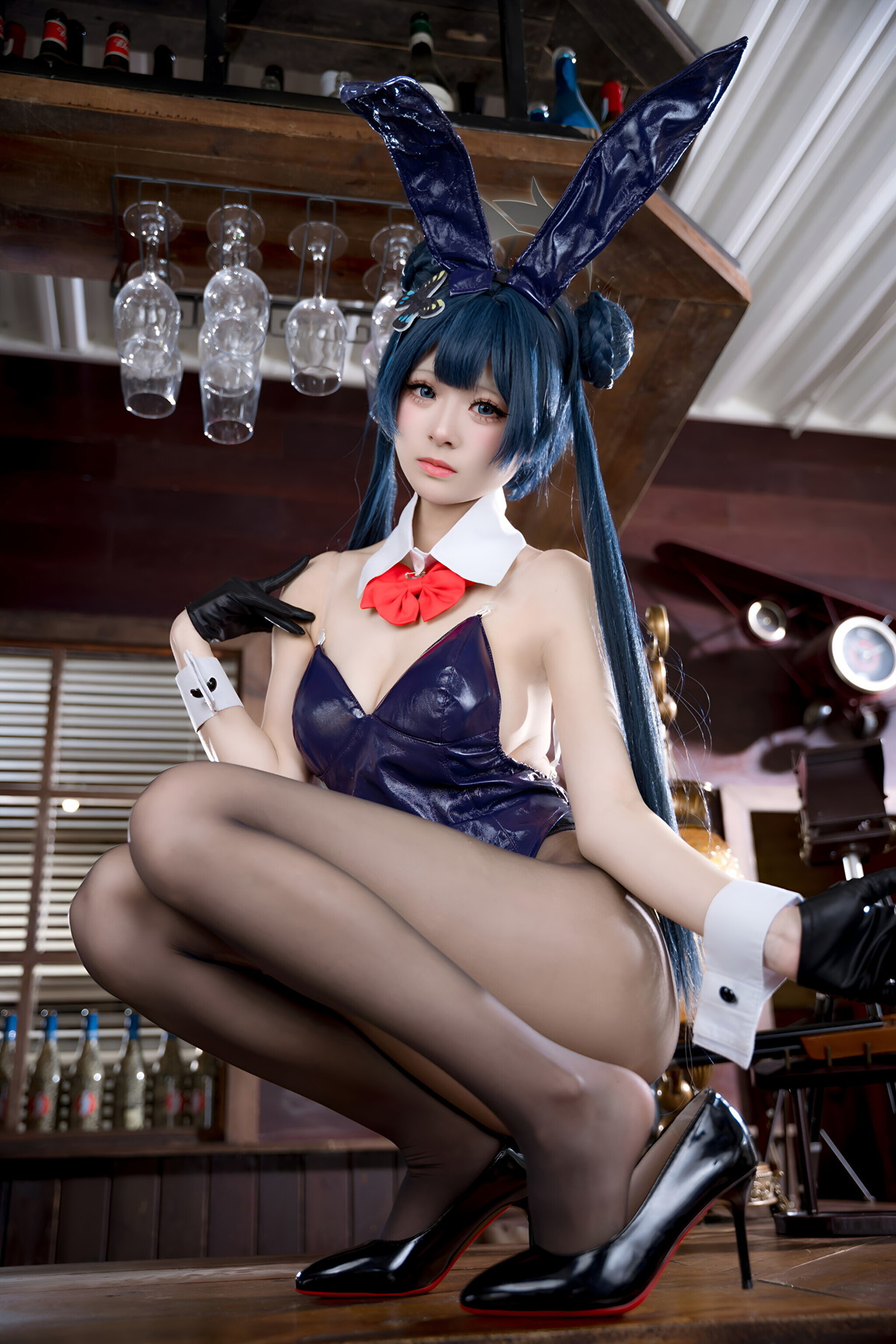 Cosplay 九柒喵 – 蔚蓝档案 龙华妃咲 兔女郎