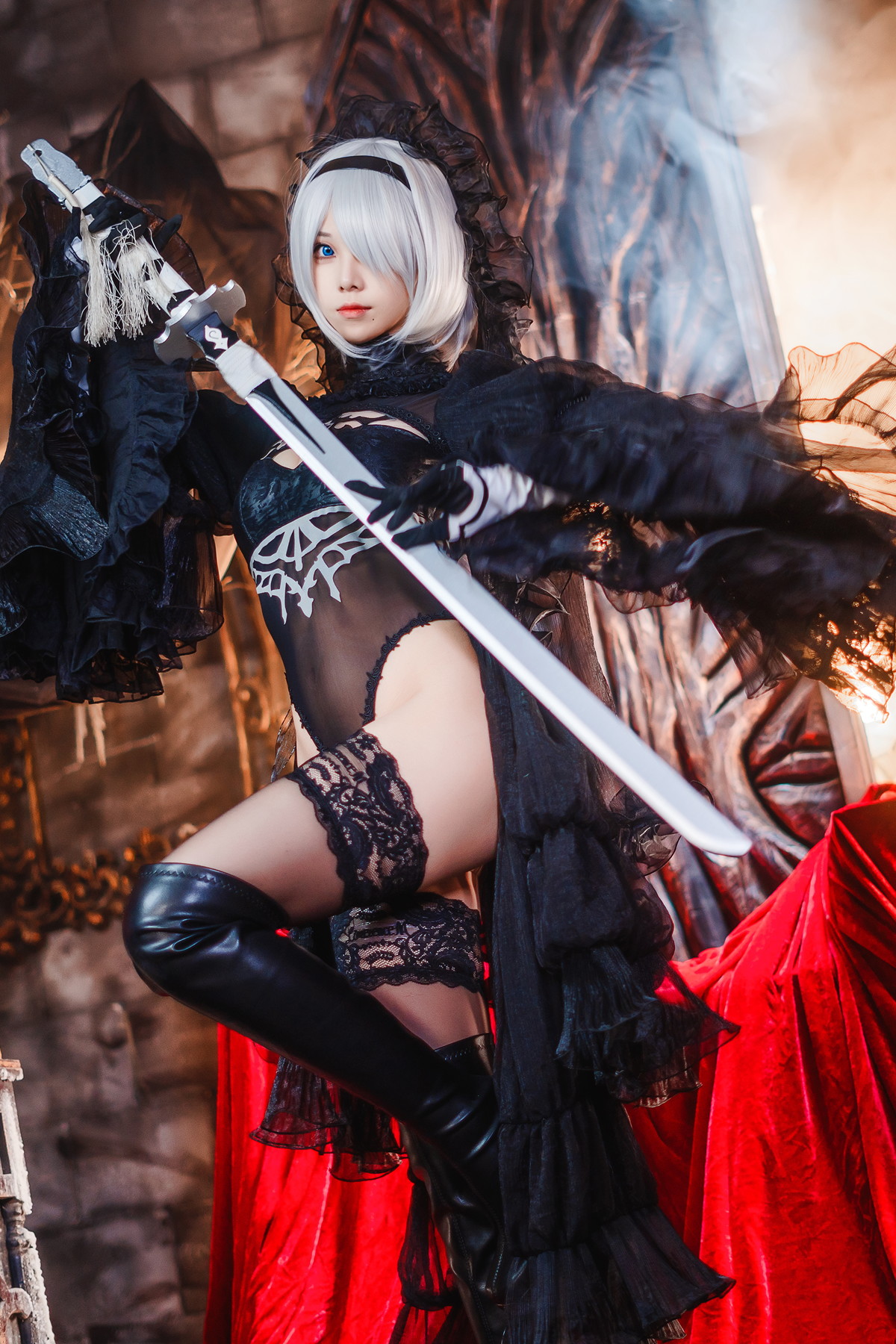 Cosplay 蜜汁猫裘Mizhimaoqiu 2B Nier:Automata Set.01(50P)