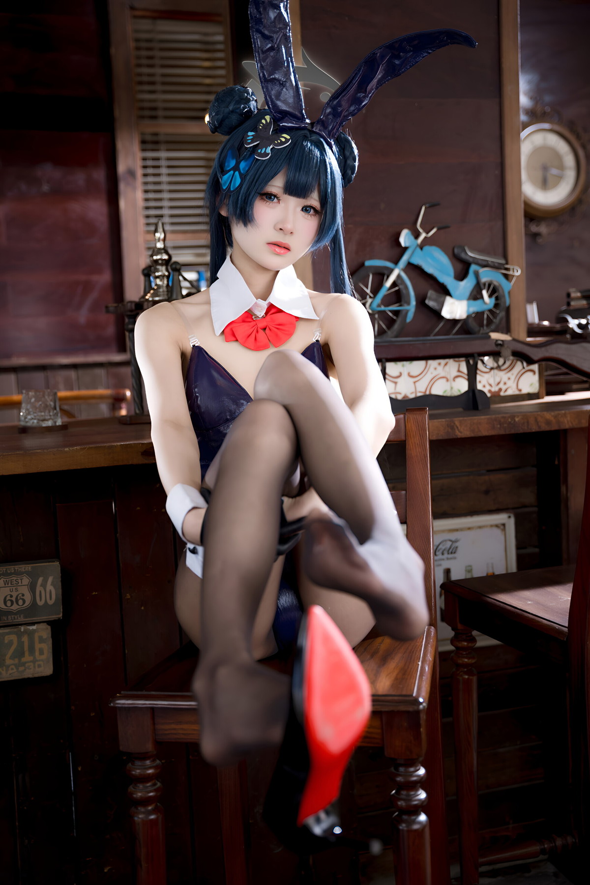 Cosplay 九柒喵 – 蔚蓝档案 龙华妃咲 兔女郎