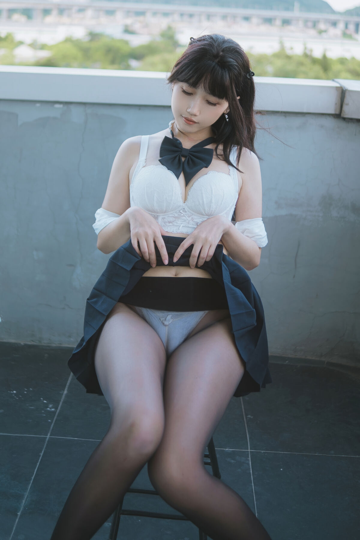Coser@不呆猫 – JK学妹户外 (60P)