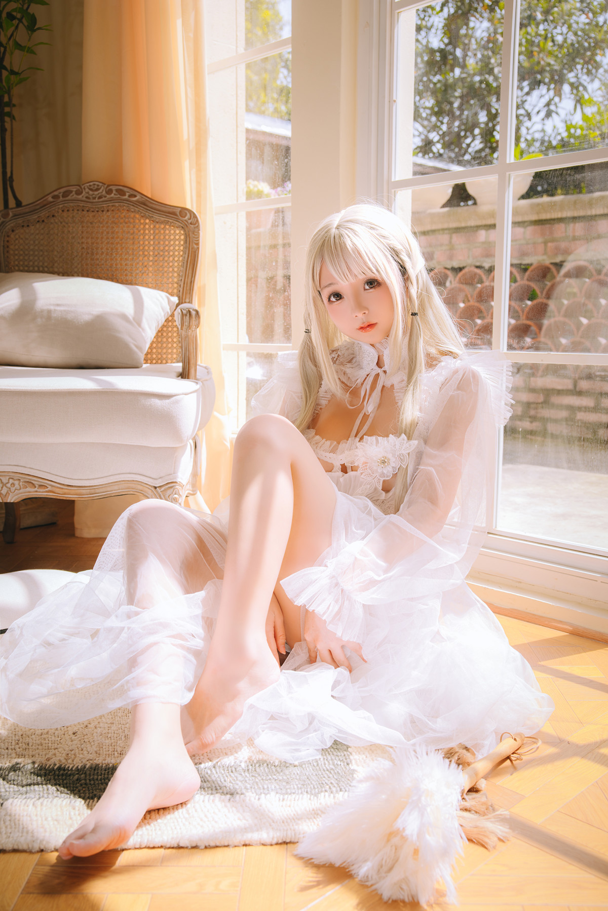 Cosplay Rinaijiao日奈娇 白纱衣 Set.01(60P)