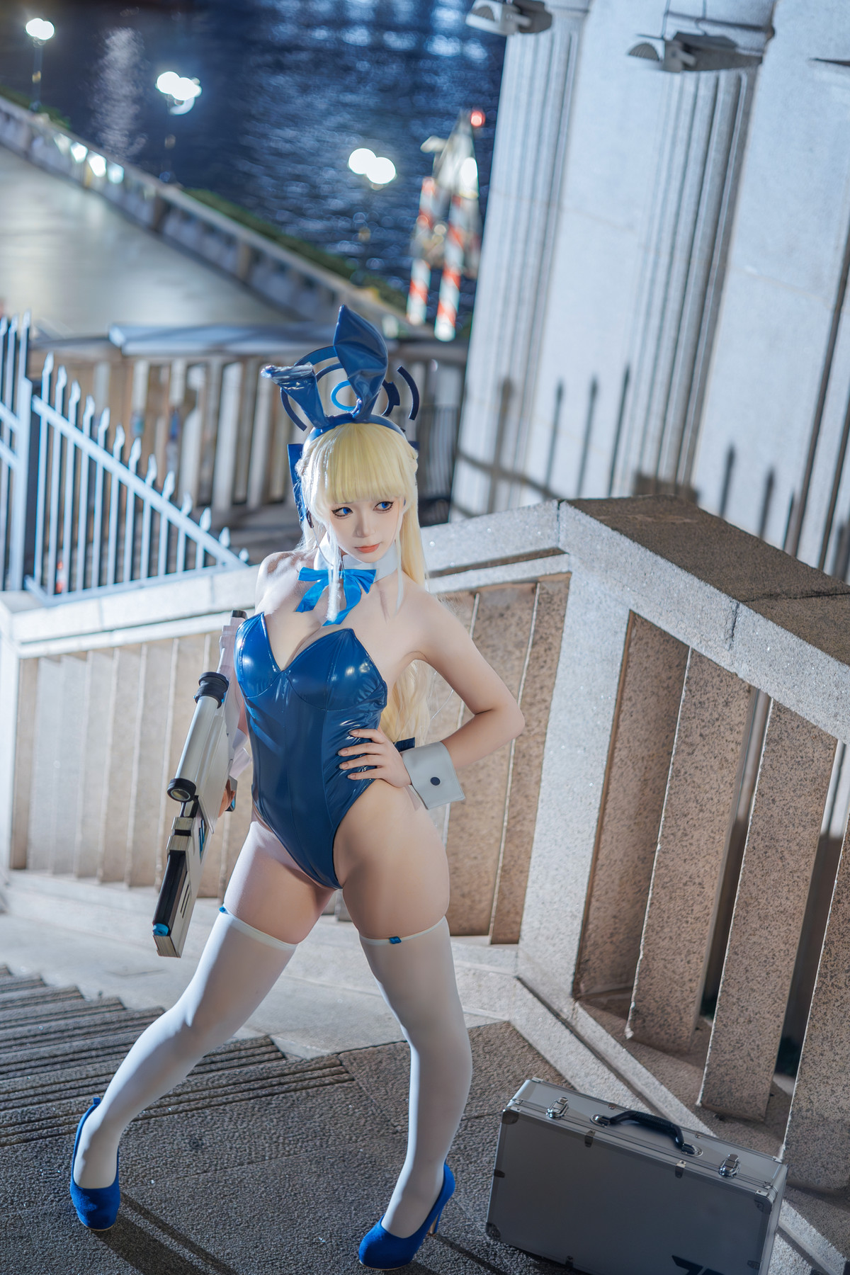 Cosplay 樱落酱w 蔚蓝档案 toki兔女郎(32P)