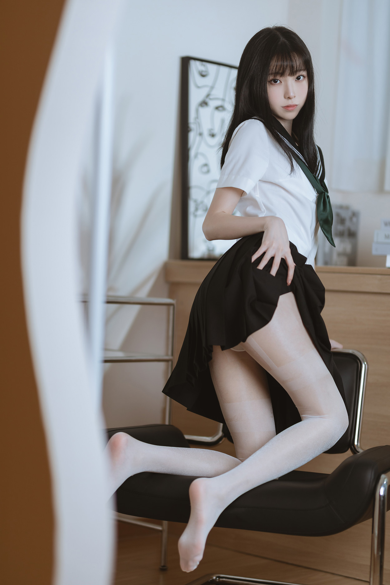 Cosplay 许岚LAN 白丝水手服(40P)