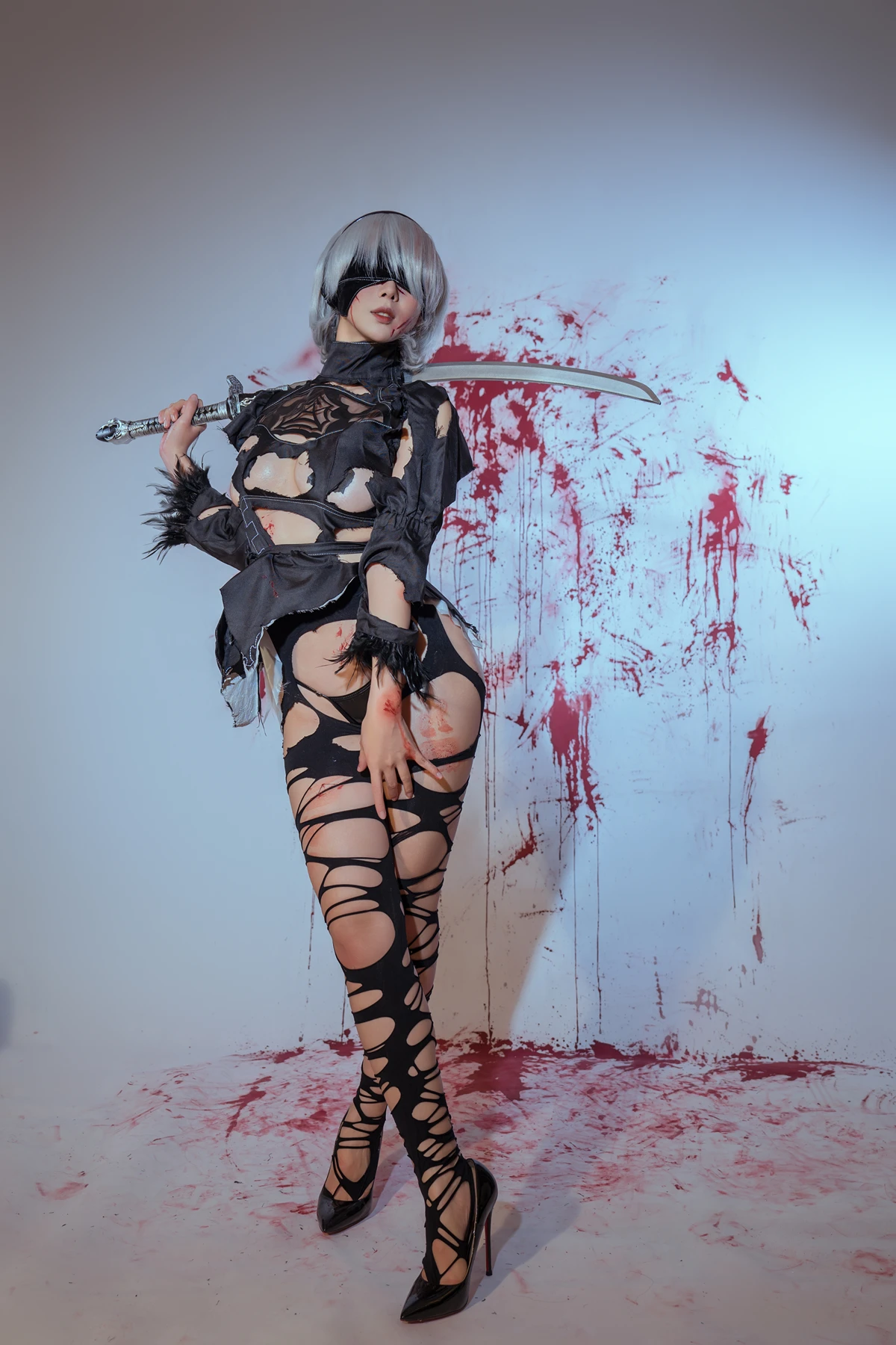 Cosplay 云溪溪Yunx1x1 & 奶桃 – 2B本 YoRHa No.2 Type B 下 Set.03