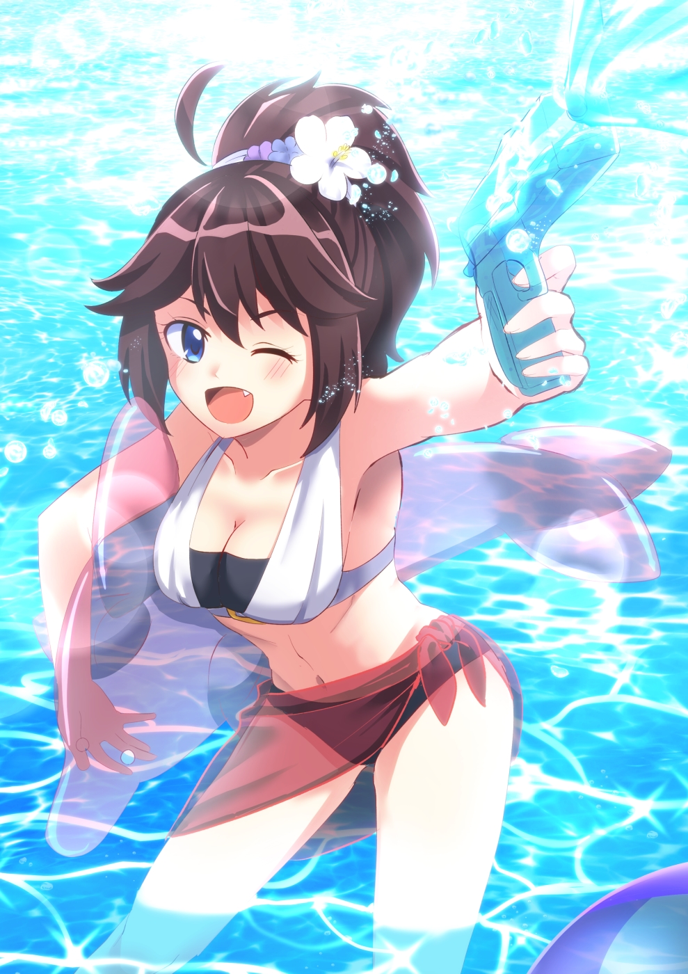 夏日沙滩动漫美女萝莉死库水比基尼湿身萌图