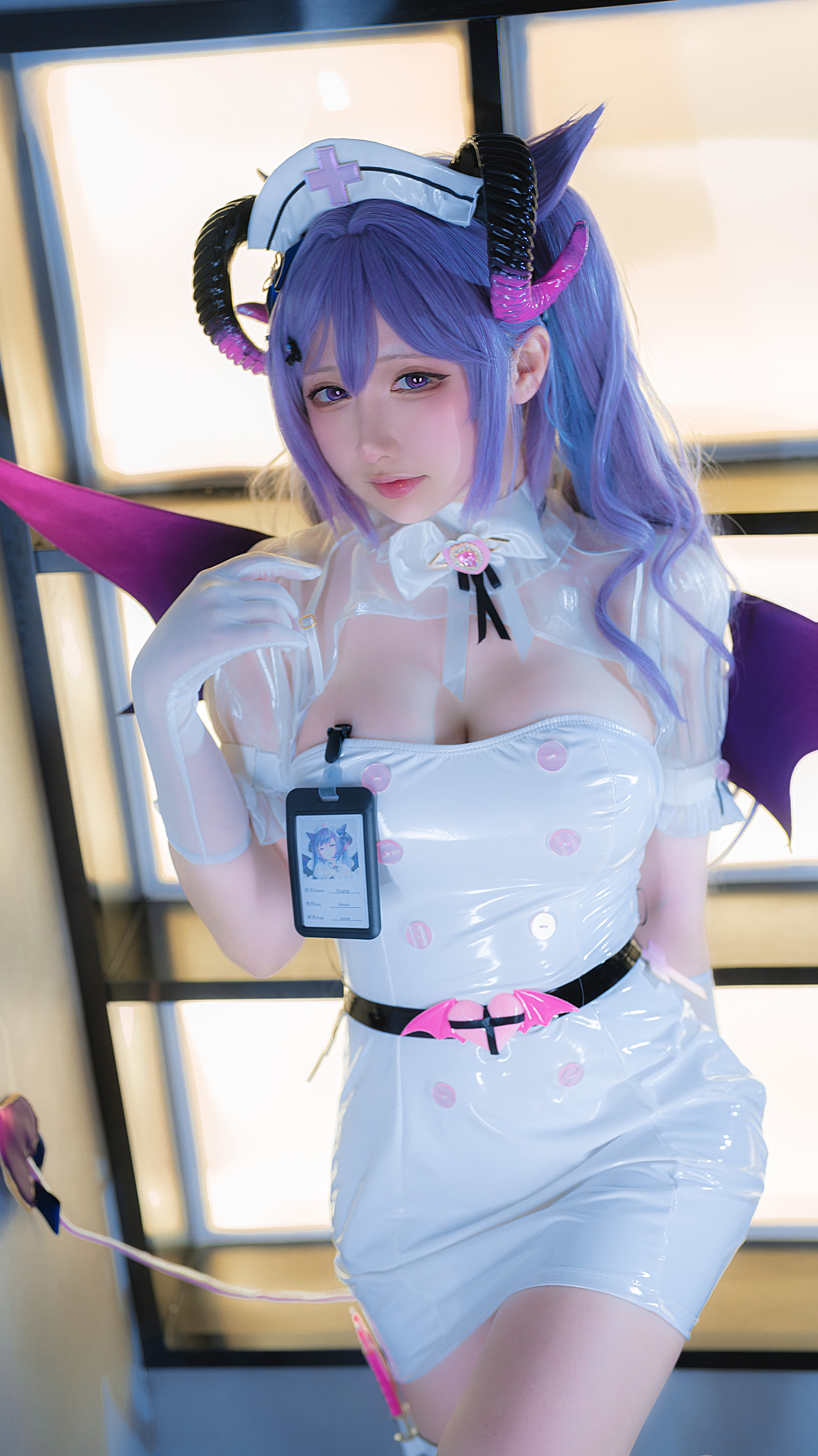 Cosplay 樱梨梨 刻晴魅魔护士(28P)