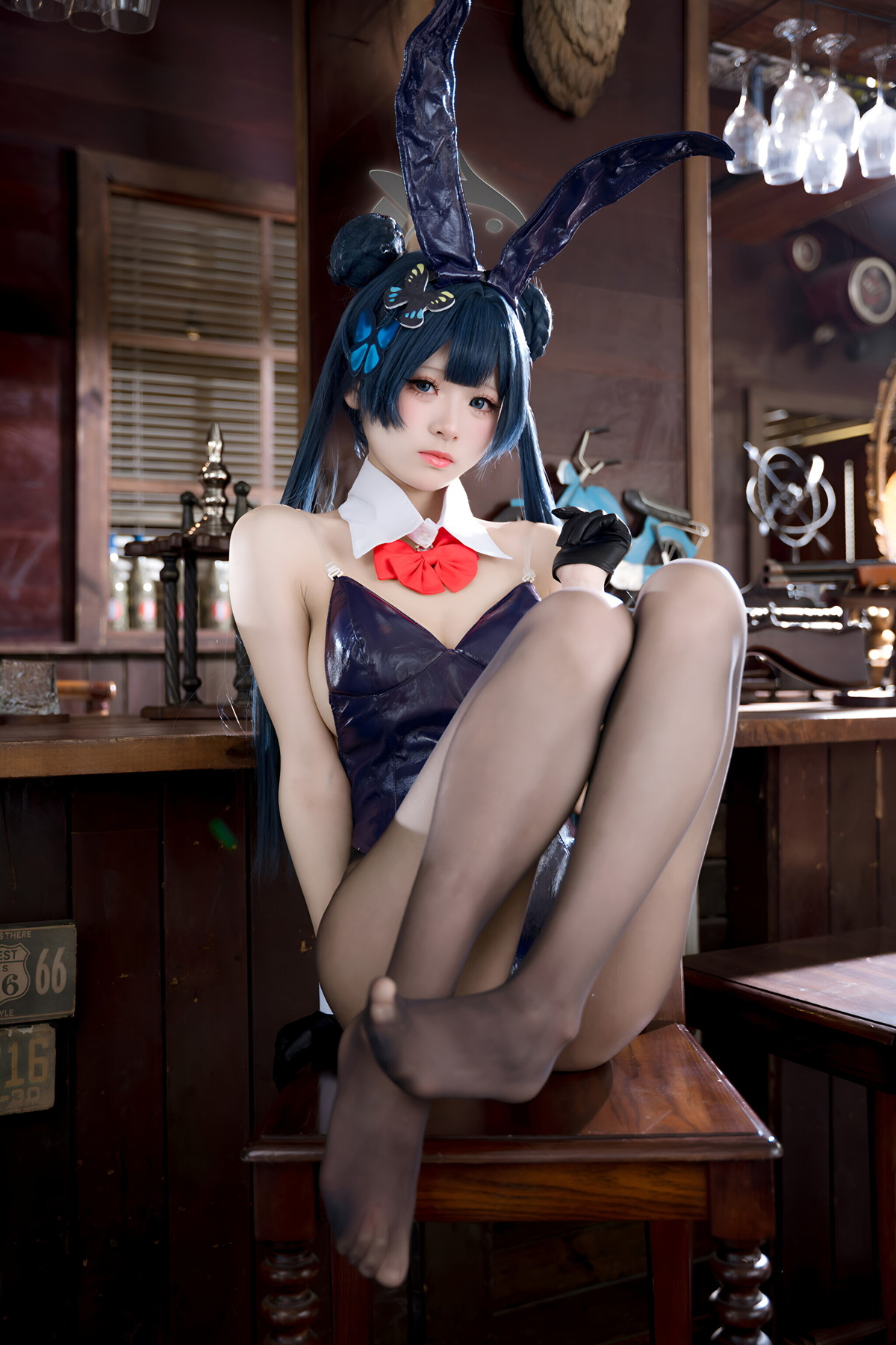 Cosplay 九柒喵 – 蔚蓝档案 龙华妃咲 兔女郎