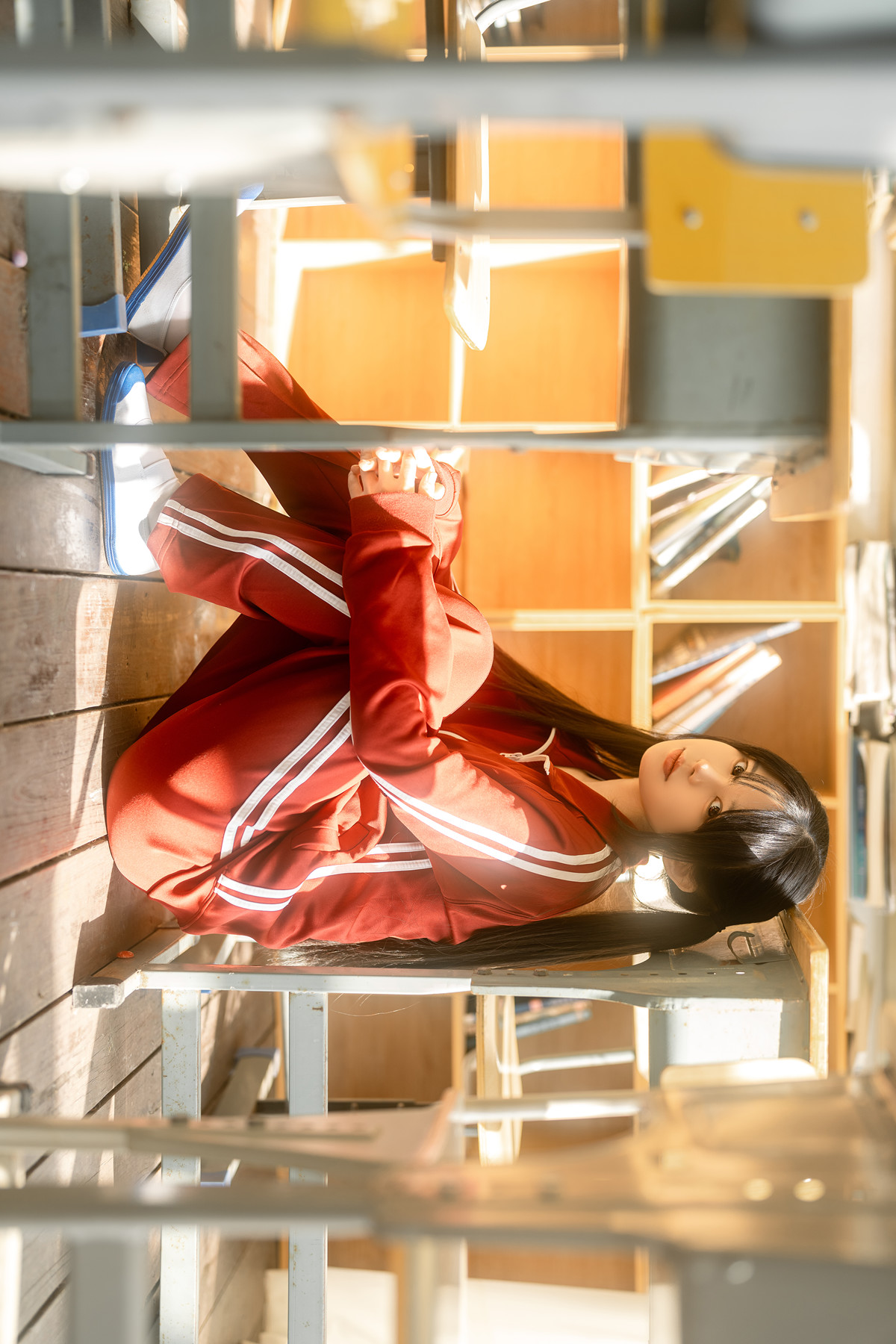 Cosplay Rua阮阮 课间阳光-红色校服(56P)