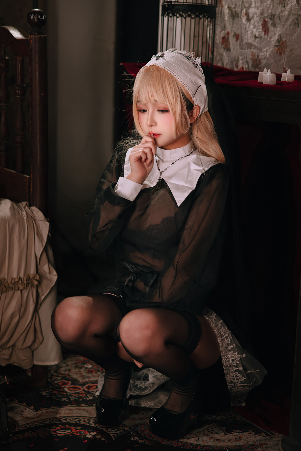 Cosplay Rinaijiao日奈娇 – 禁忌修女 Set.01