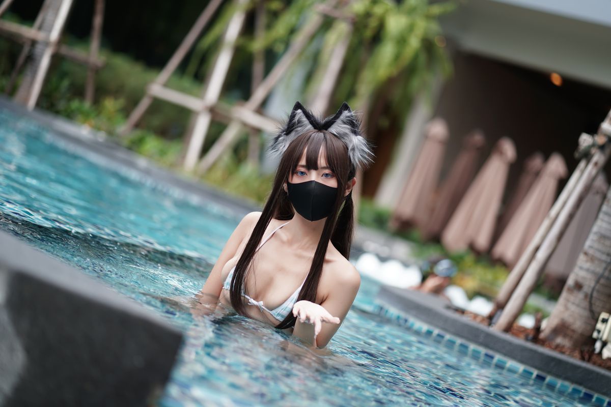 Coser@职业奶妈三水子 – 猫猫蓝白比基尼 (86P – 1V)