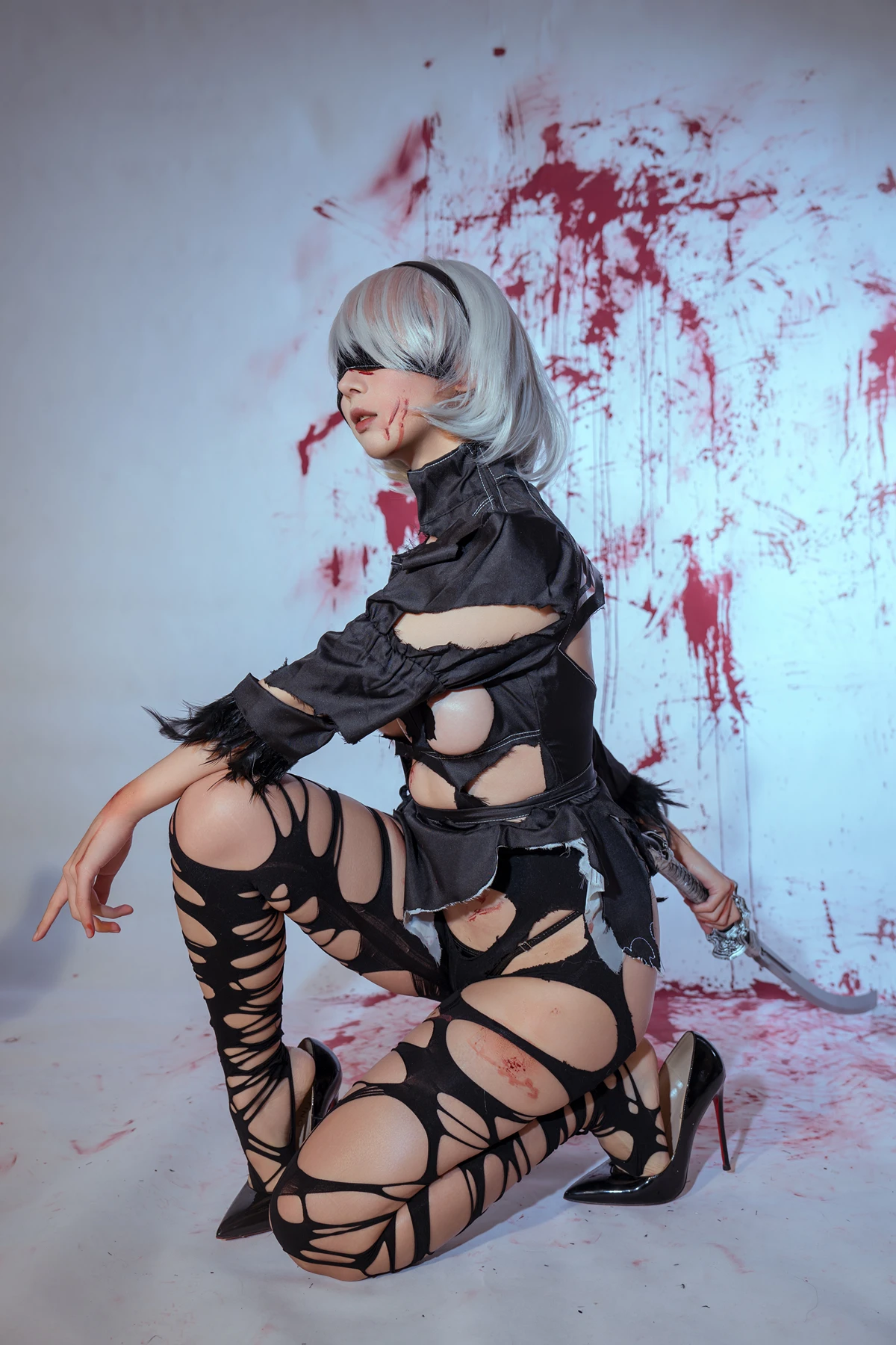 Cosplay 云溪溪Yunx1x1 & 奶桃 – 2B本 YoRHa No.2 Type B 下 Set.03