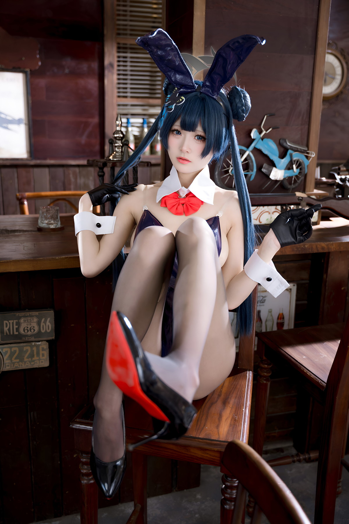 Cosplay 九柒喵 – 蔚蓝档案 龙华妃咲 兔女郎