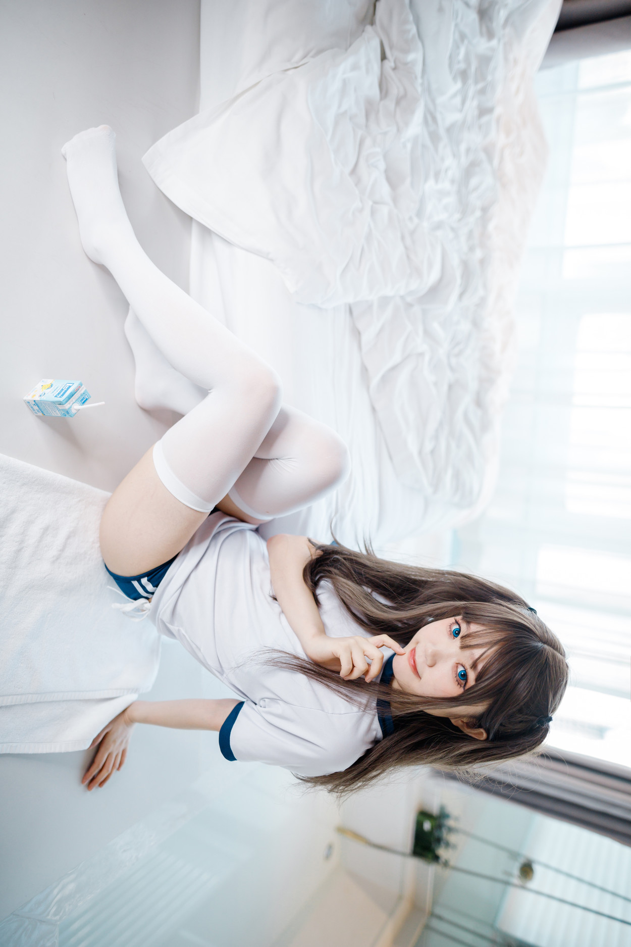Cosplay 神沢永莉 半双马尾体操服大腿袜(60P)