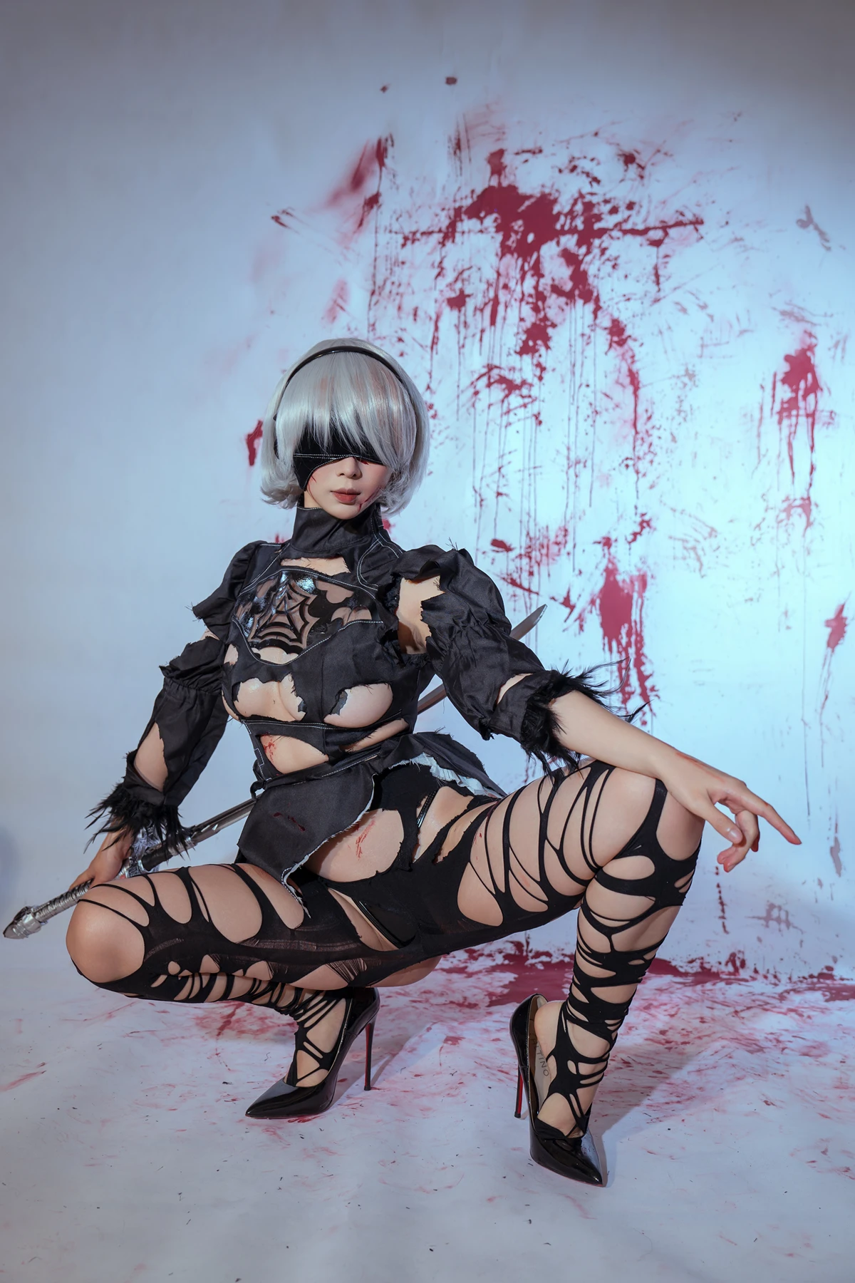 Cosplay 云溪溪Yunx1x1 & 奶桃 – 2B本 YoRHa No.2 Type B 下 Set.03