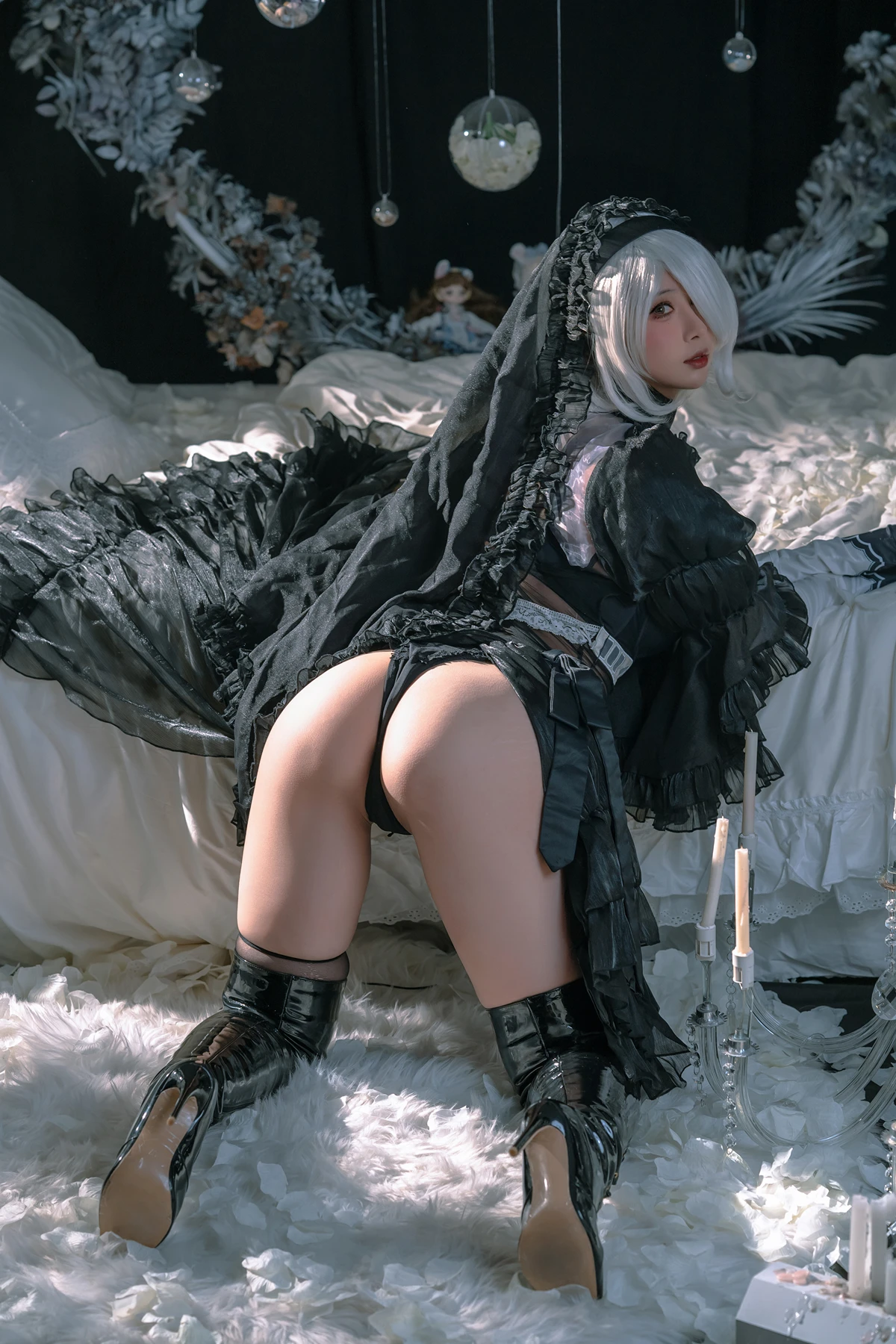 Cosplay 云溪溪Yunx1x1 & 奶桃 – 2B本 YoRHa No.2 Type B 上 Set.02