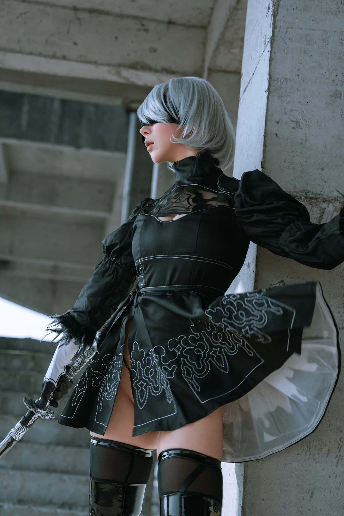 Cosplay 云溪溪Yunx1x1 & 奶桃 – 2B本 YoRHa No.2 Type B 下 Set.04
