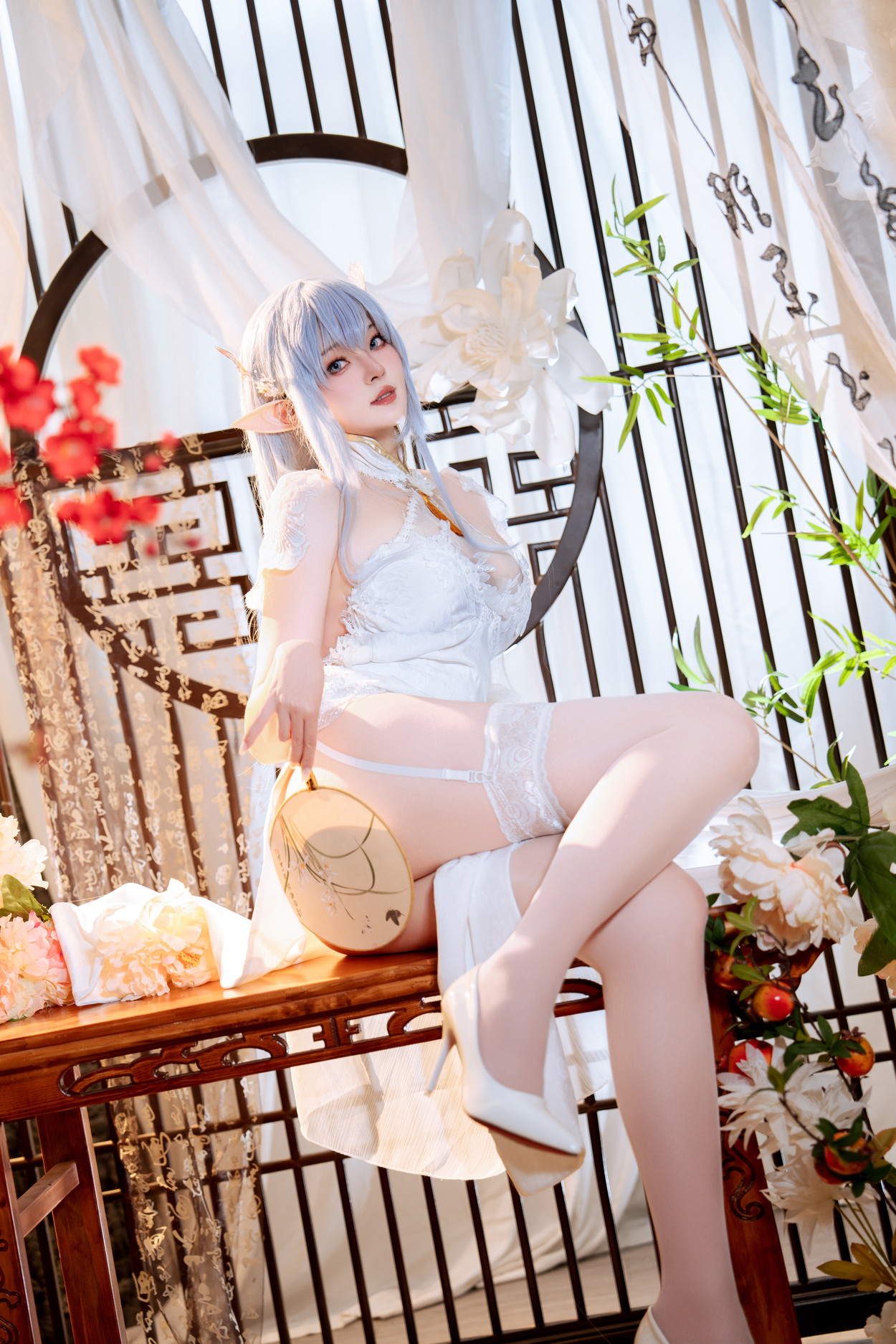 Cosplay Natsuko夏夏子 碧蓝航线 阿尔比恩旗袍(60P)