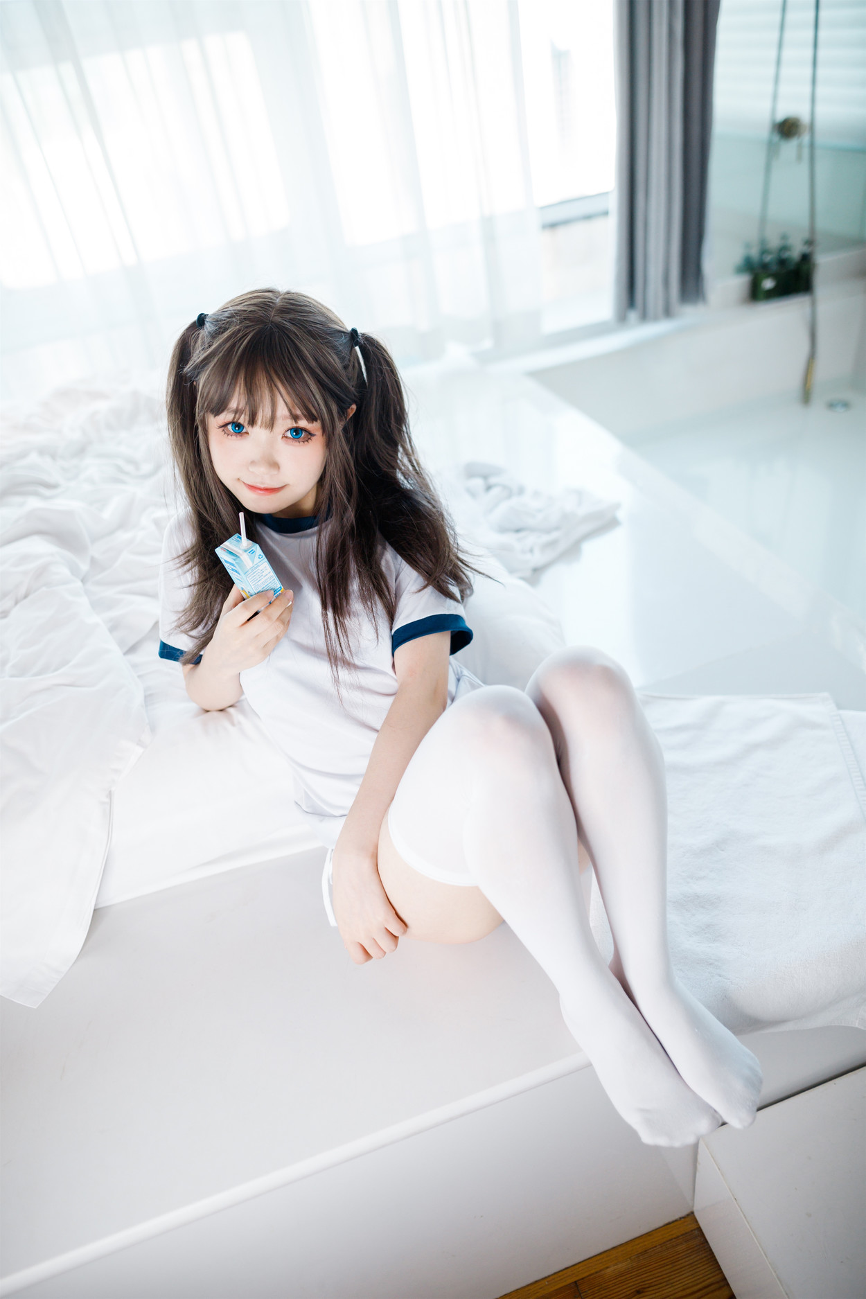 Cosplay 神沢永莉 半双马尾体操服大腿袜(60P)