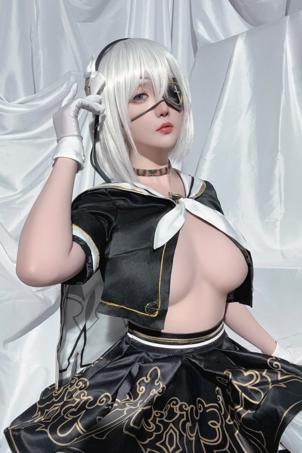 Cosplay 星之迟迟Hoshilily – 尼尔同人 2B学姐服