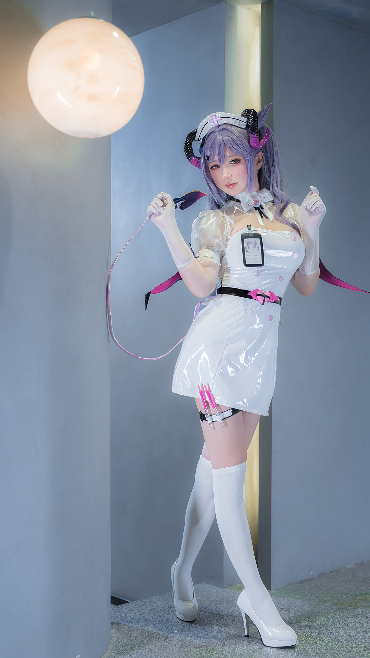 Cosplay 樱梨梨 刻晴魅魔护士(28P)