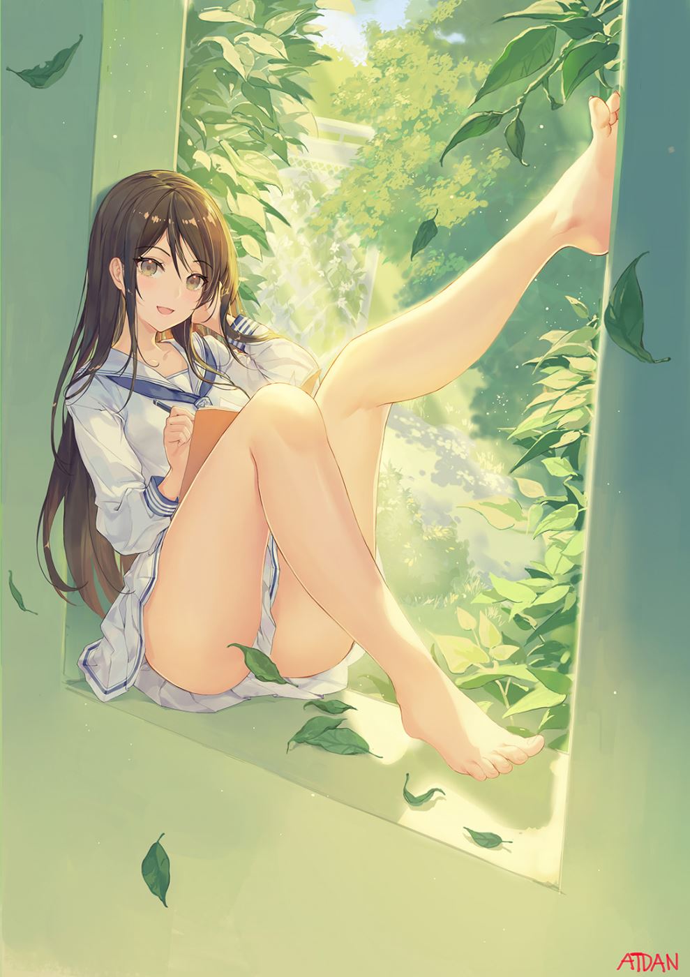 动漫少女唯美图片 修长美腿让人无法离开视线
