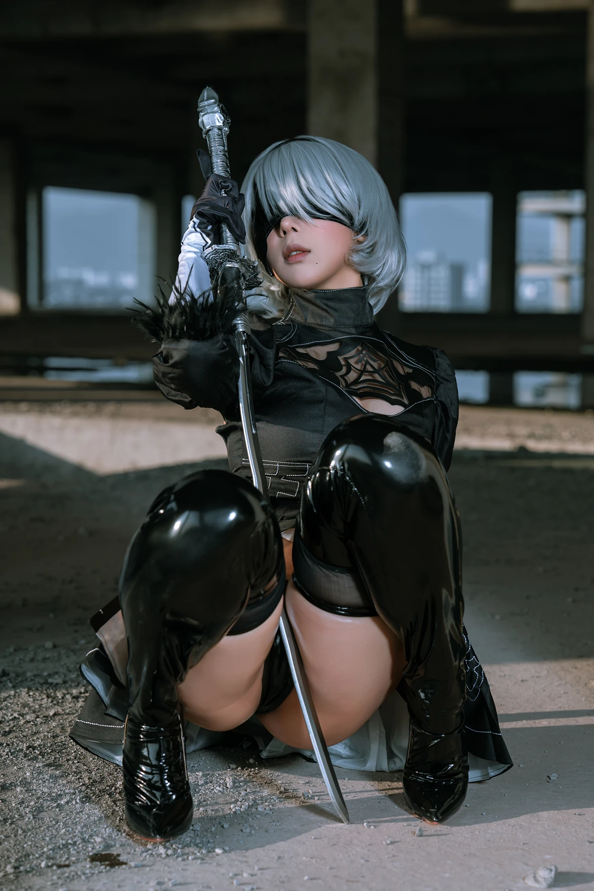 Cosplay 云溪溪Yunx1x1 & 奶桃 – 2B本 YoRHa No.2 Type B 下 Set.04