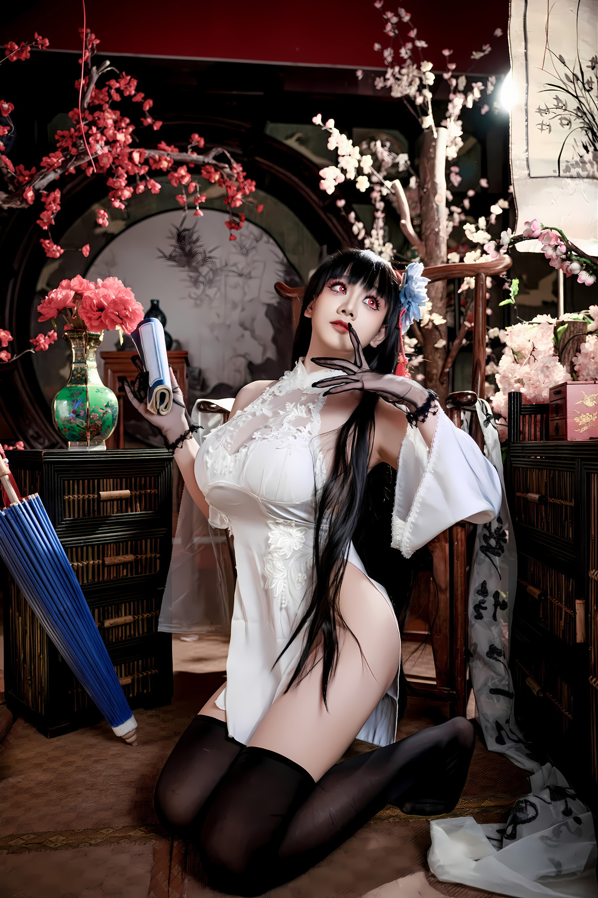 Cosplay 阿雪雪 – 碧蓝航线 逸仙 中式 Set.01(46P)
