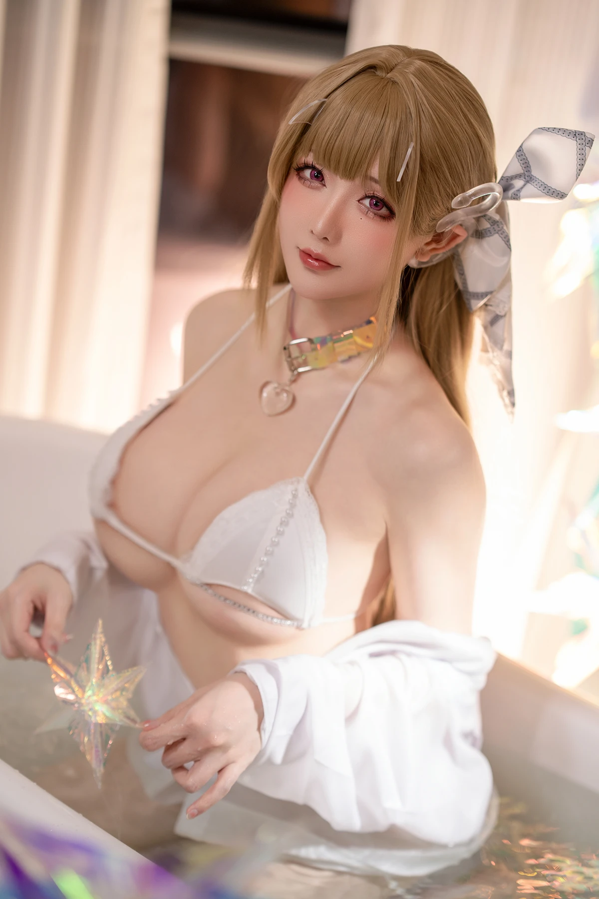 Cosplay 星之迟迟Hoshilily – NIKKE毒蛇泳装(56P)