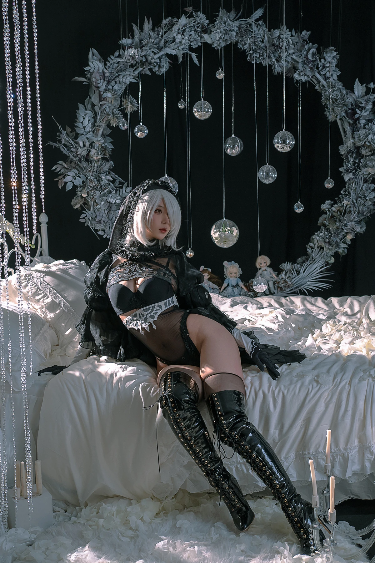Cosplay 云溪溪Yunx1x1 & 奶桃 – 2B本 YoRHa No.2 Type B 上 Set.02