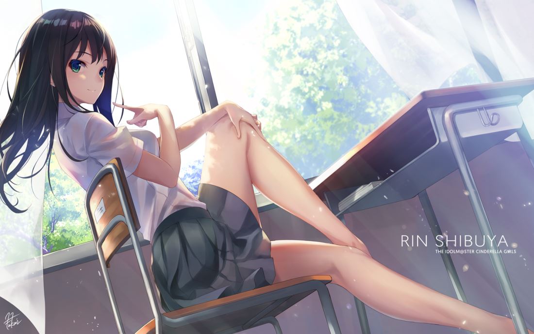 动漫少女唯美图片 修长美腿让人无法离开视线