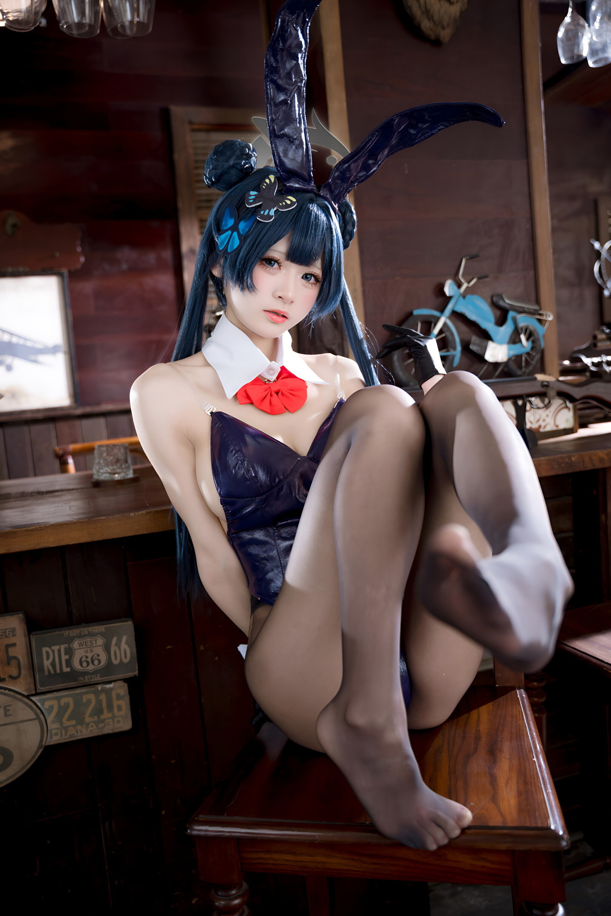 Cosplay 九柒喵 – 蔚蓝档案 龙华妃咲 兔女郎