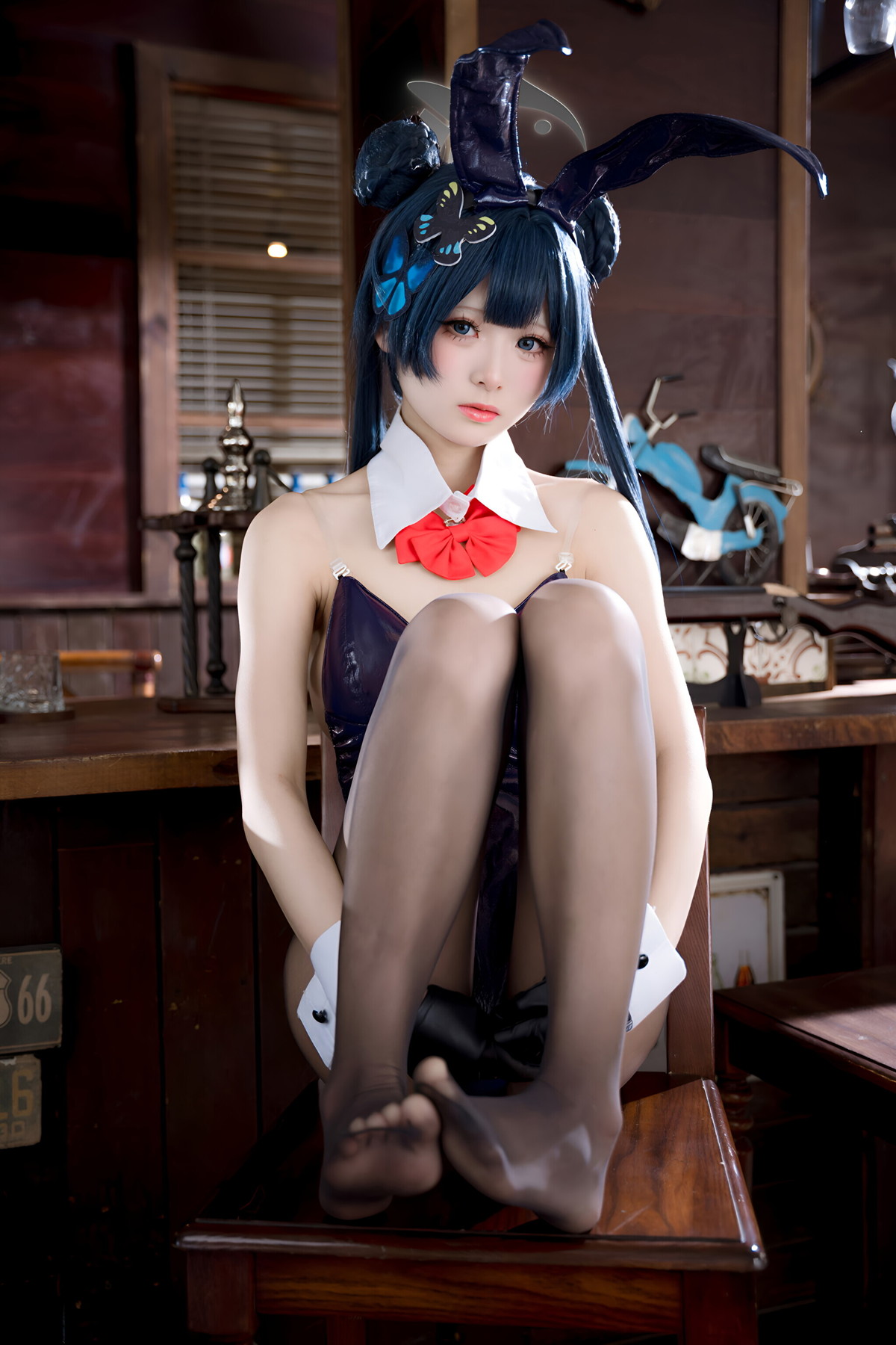Cosplay 九柒喵 – 蔚蓝档案 龙华妃咲 兔女郎