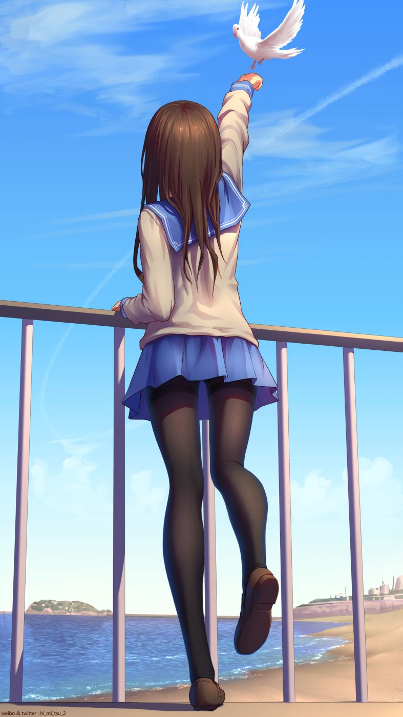 动漫少女唯美图片 修长美腿让人无法离开视线