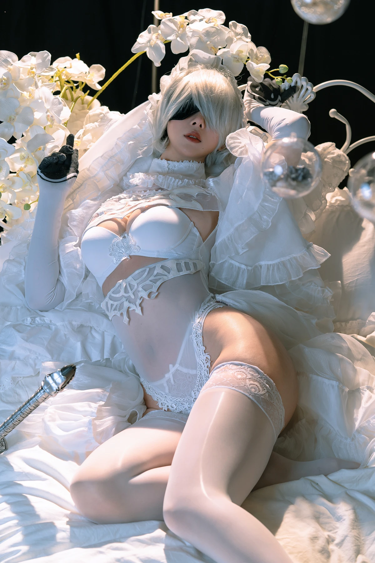 Cosplay 云溪溪Yunx1x1 & 奶桃 – 2B本 YoRHa No.2 Type B 上 Set.02