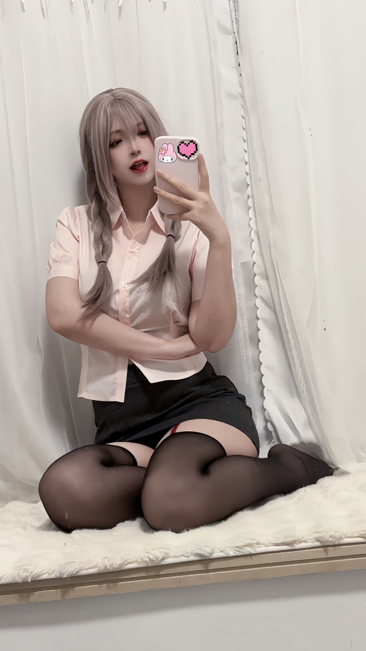 Coser@疯猫ss – 紫色麻花辫 (16P)